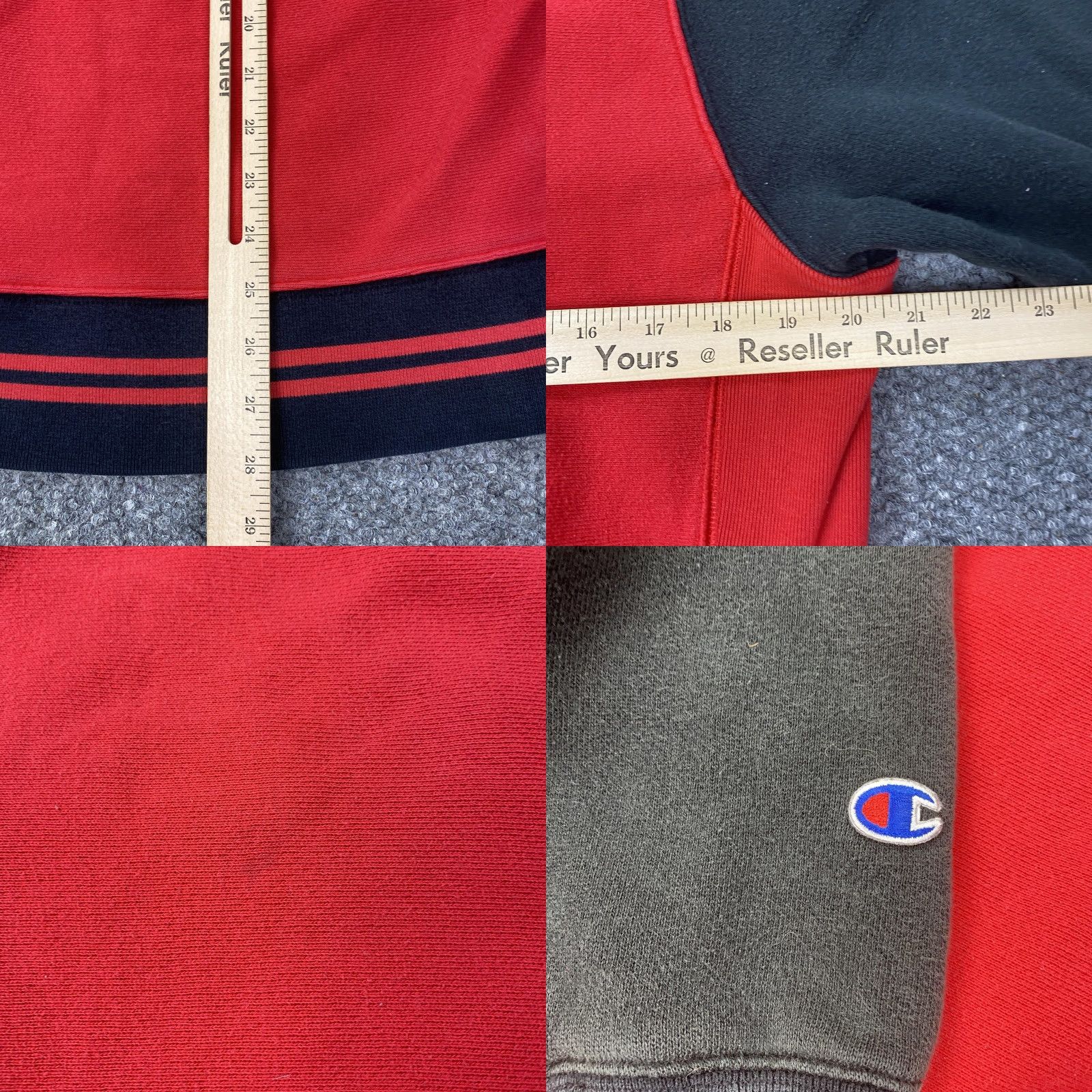 Champion VINTAGE Champion Hoodie Mens M Red Reverse Weave Embroidered Script Pullover - Graphic Print, Hooded, Pockets, Fleece, All Seasons - Mens Size US M / EU 48-50 / 2 - 8 Thumbnail