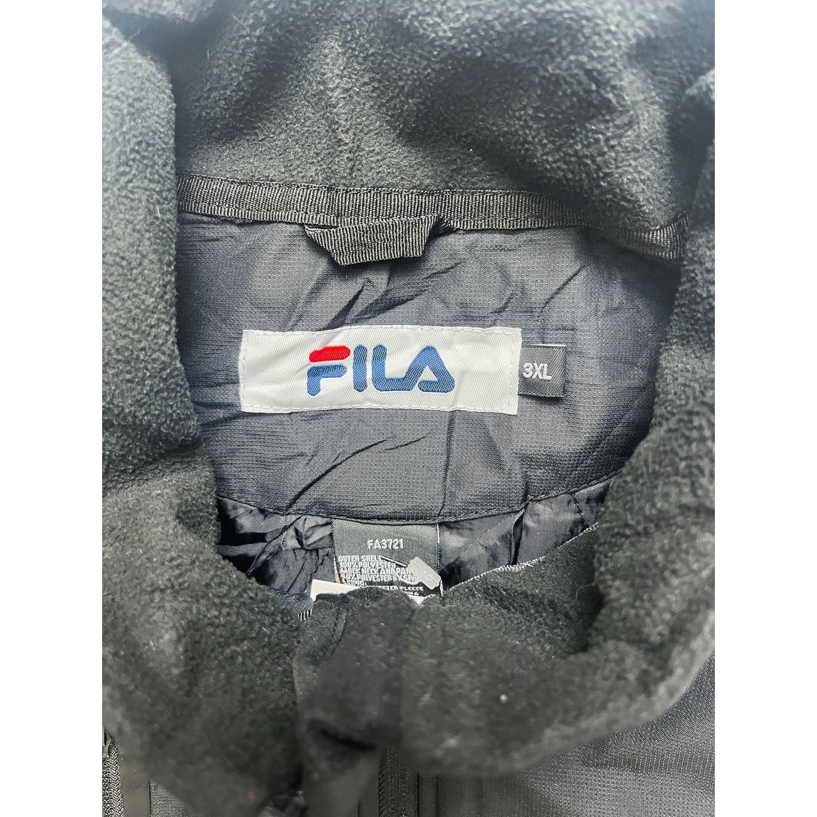 Fila Vintage 00s Fila Black Lightweight Jacket - Men's 3XL Size US XXL / EU 58 / 5 - 3 Thumbnail