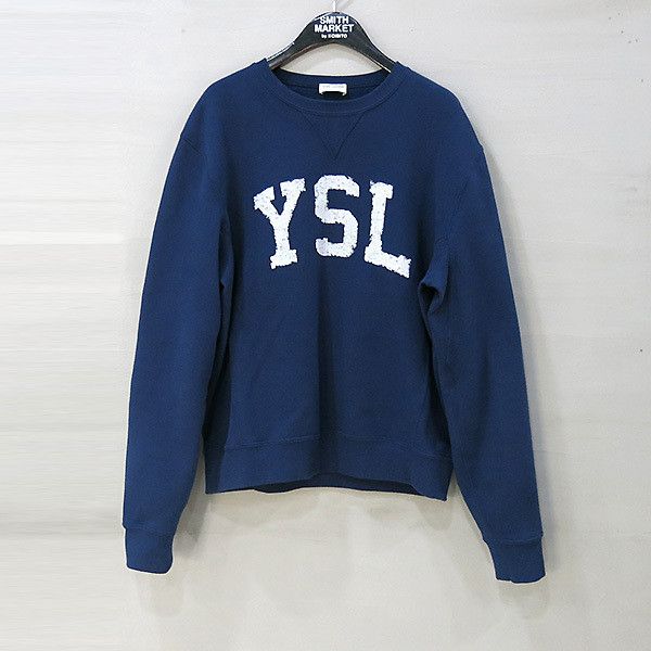 Saint Laurent Paris o1tp1o0125 Sweatshirt in Navy Size M / US 6-8 / IT 42-44 - 1 Thumbnail