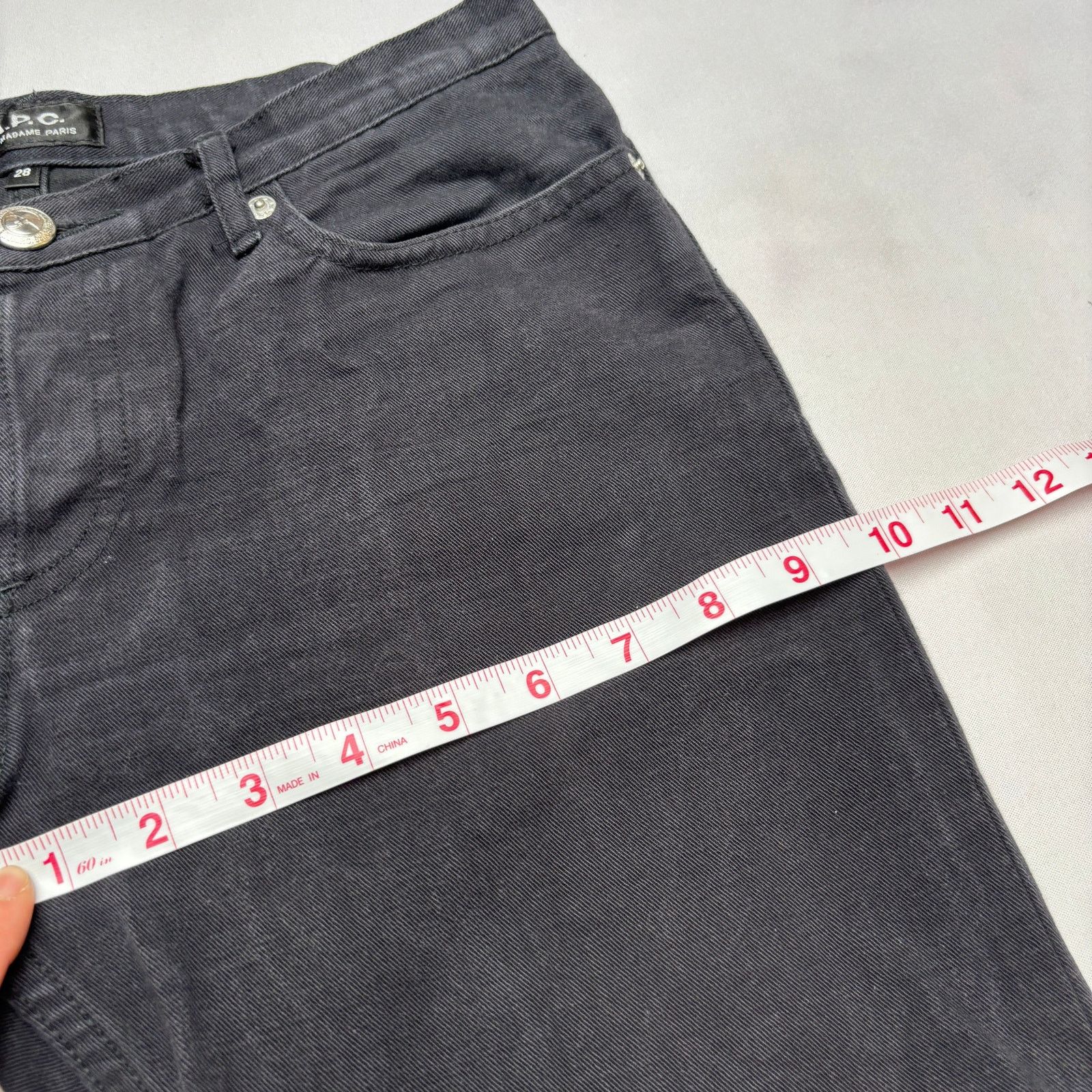 A.P.C. A.P.C. Rue Madame Paris Selvedge Jeans 28x27.5 Black Denim Size US 28 / EU 44 - 8 Thumbnail
