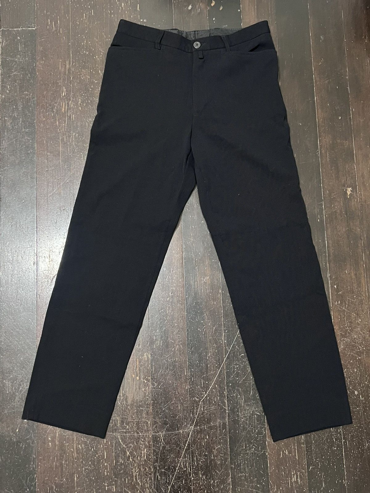 Dries Van Noten Black Wool Trousers Size 48 Made in Belgium