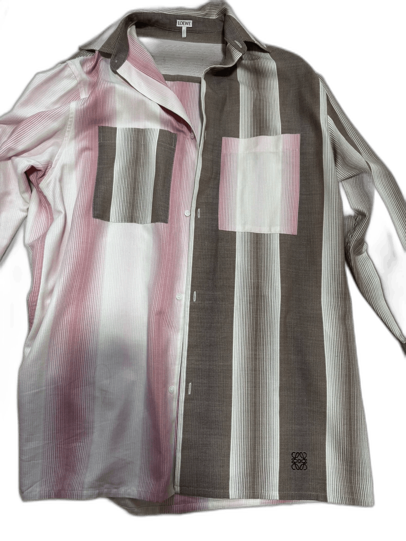 Loewe Oversized Striped Button Up Shirt - dmc