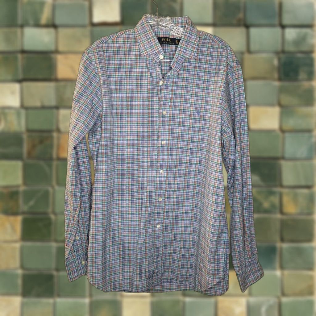 Polo Ralph Lauren Polo Ralph Lauren Shirt Men Long Sleeve Plaid Button-Up 15.5/39 Multicolor Mens - 39) Size US M / EU 48-50 / 2 - 1 Thumbnail