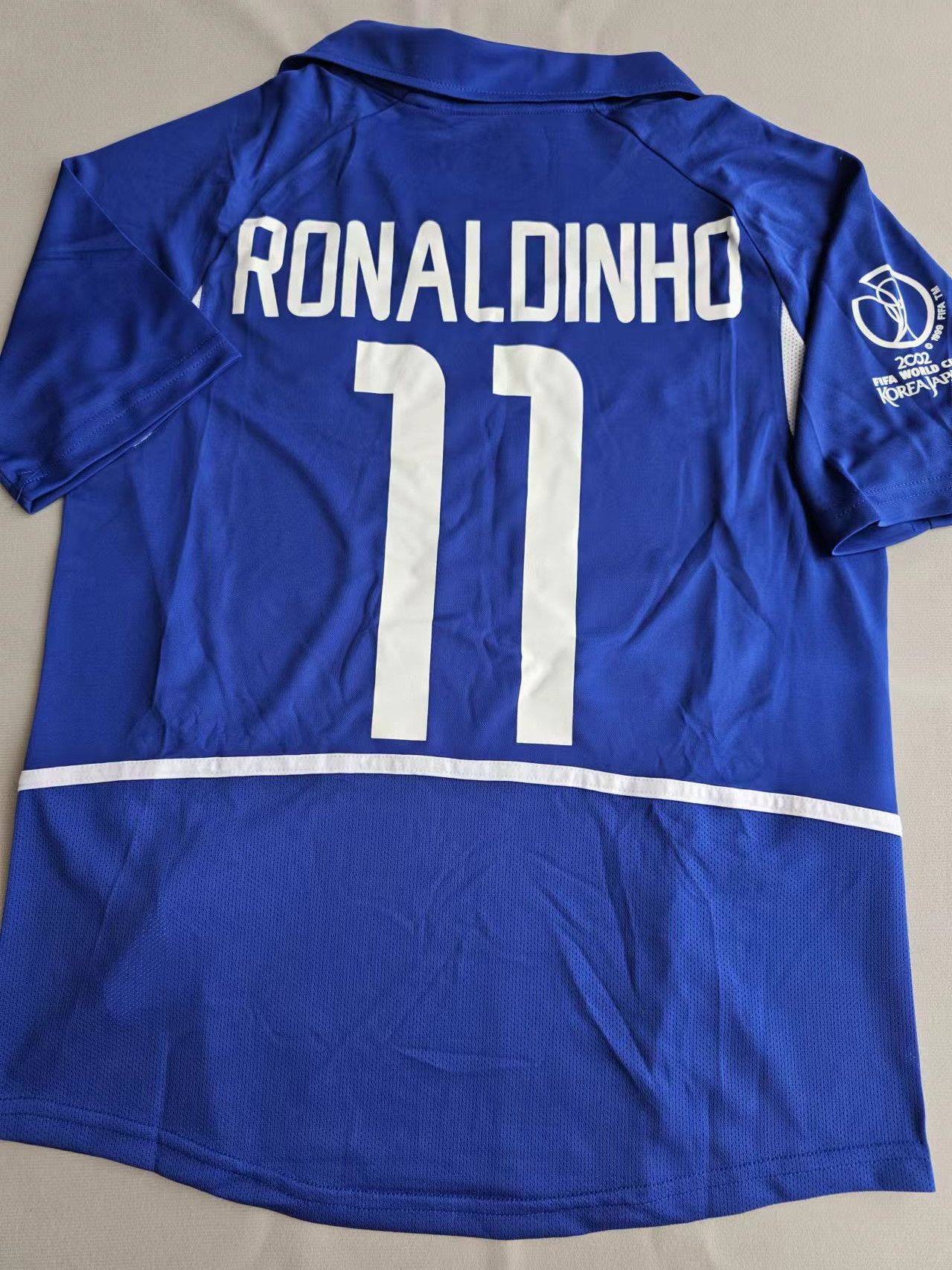Other 2002 World Cup Brazil 11 Ronaldinho Jersey Away Size US XXL / EU 58 / 5 - 2 Thumbnail