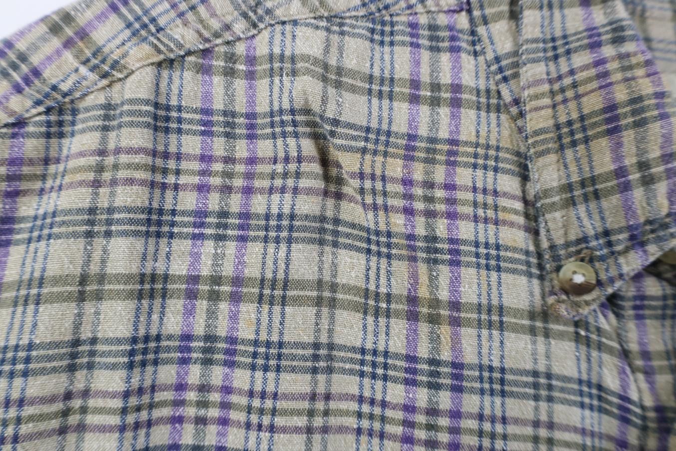 Vintage Vintage 90s Streetwear Linen Blend Baggy Collared Down Shirt Size US XL / EU 56 / 4 - 6 Thumbnail