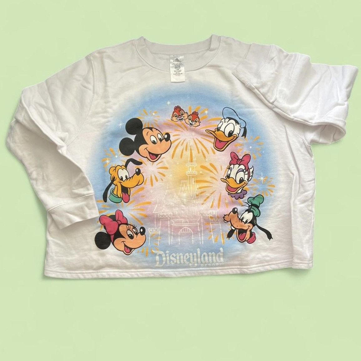 Disney Disneyland Mickey, pals, and castle pastels Sweatshirt 2023 Size XXL / US 16-18 / IT 52-54 - 1 Thumbnail