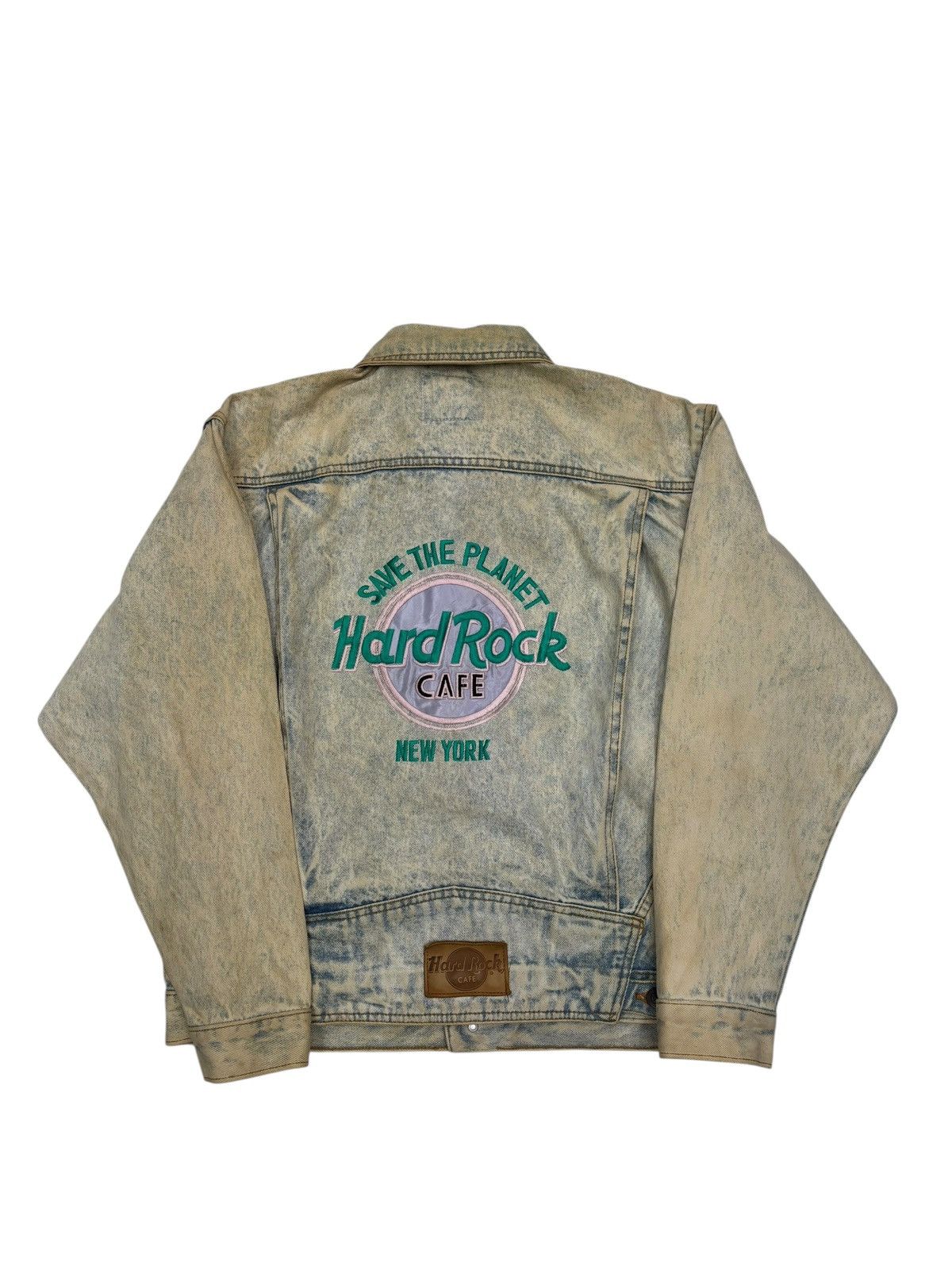 Hard Rock Cafe 🔥VINTAGE HARD ROCK CAFE NEW YORK ACID MUD WASH DENIM JACKET Size US M / EU 48-50 / 2 - 11 Thumbnail
