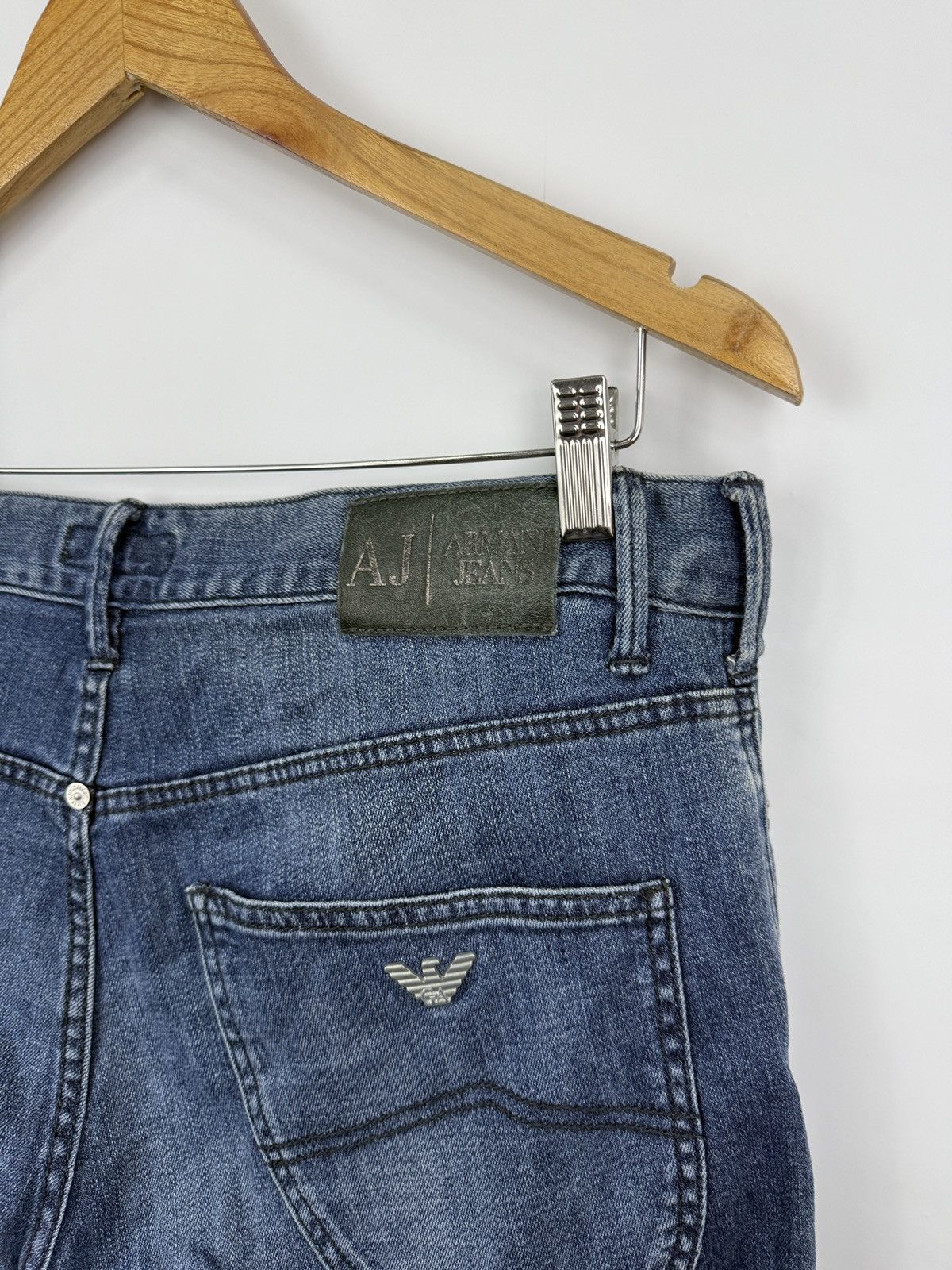 Armani 🇺🇸 Vintage 90s Armani Jeans J02 Extra Slim Fit Comfort Fabric Size US 34 / EU 50 - 11 Thumbnail