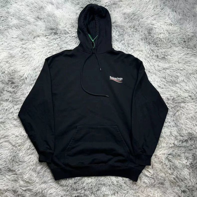 Balenciaga Balenciaga Black Hoodie with Logo- DMC Size US S / EU 44-46 / 1 - 1 Thumbnail