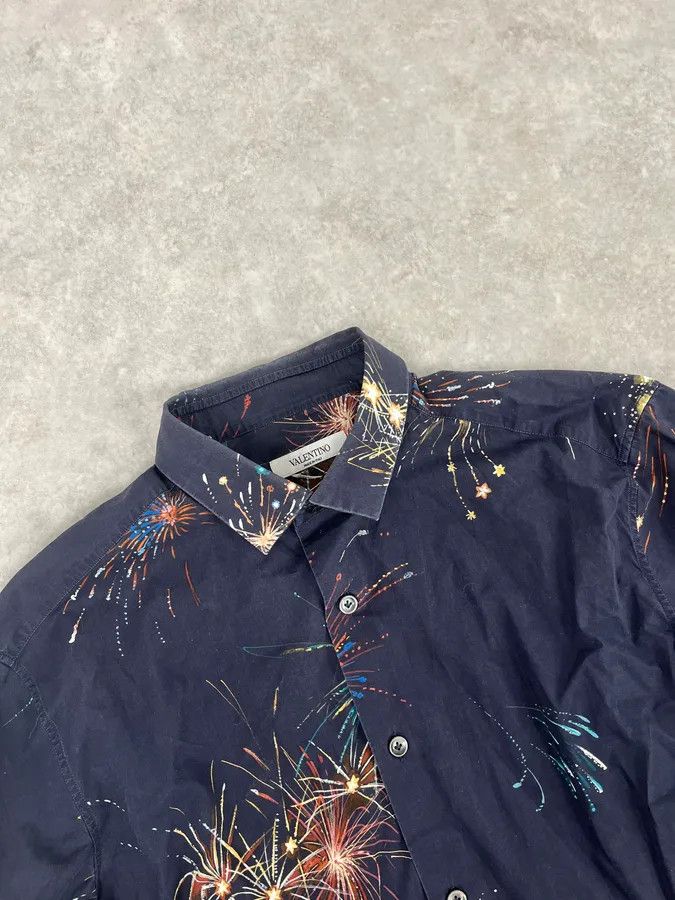 Valentino 2000s Valentino Fireworks Black Shirt Size US M / EU 48-50 / 2 - 5 Thumbnail