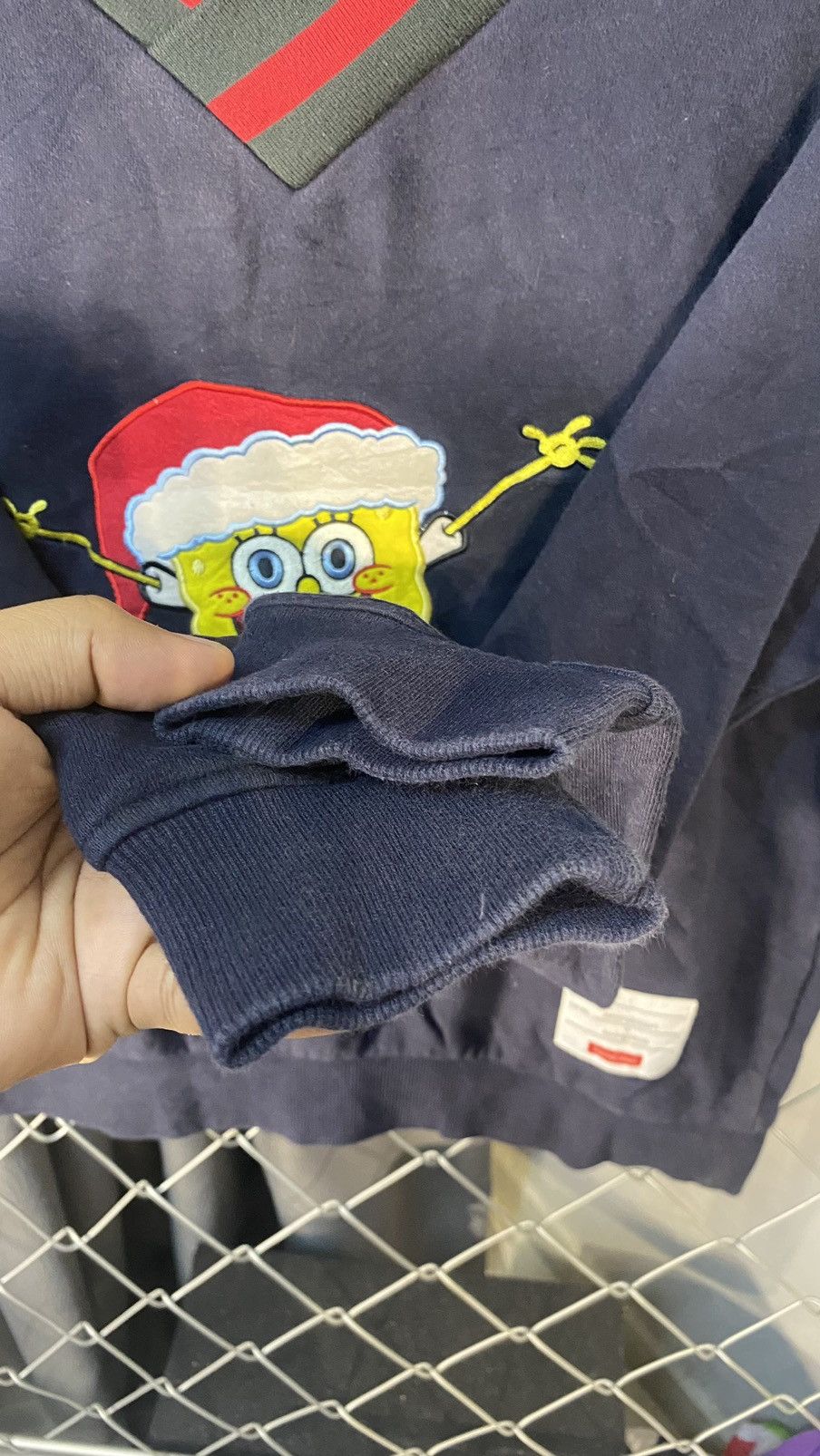 Cartoon Network × Nickelodeon × Vintage NICKELODEON SPONGEBOB 2015 BIG FACE EMBROIDERY SWEATSHIRT S Size US S / EU 44-46 / 1 - 11 Thumbnail