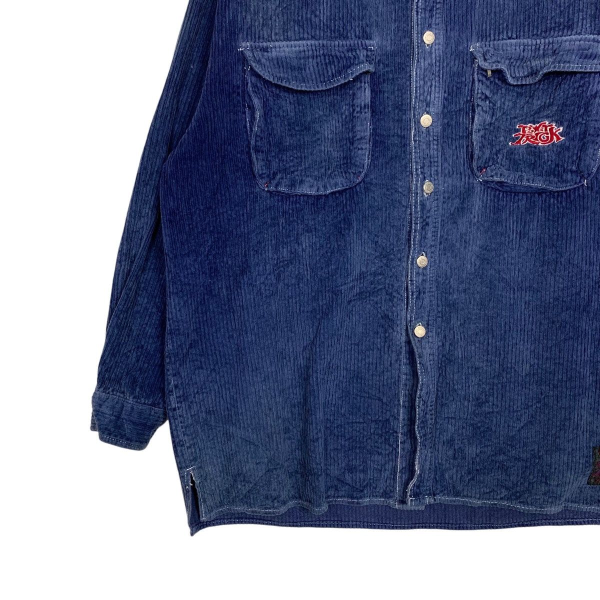 Vintage 90's POWER TRICK Skater Corduroy Flannel Jacket #2713-C122 Size US M / EU 48-50 / 2 - 3 Thumbnail
