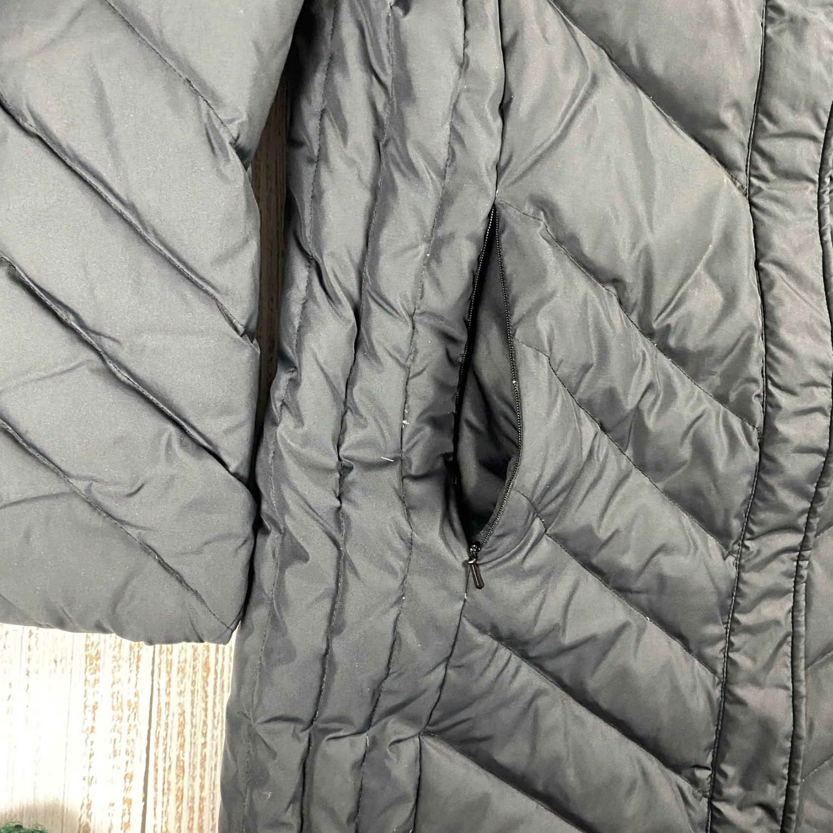 Vintage Cabela's Goose Down Women's Parka L Black Full Zip Hooded Winter Coat Womens Size L / US 10 / IT 46 - 2 Thumbnail