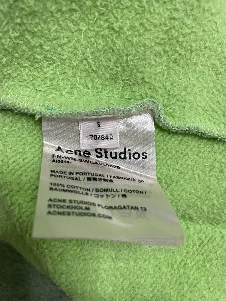 Acne Studios Acne Studios Green Loose Sweatshirt with Fleece Lining Size S / US 4 / IT 40 - 5 Thumbnail