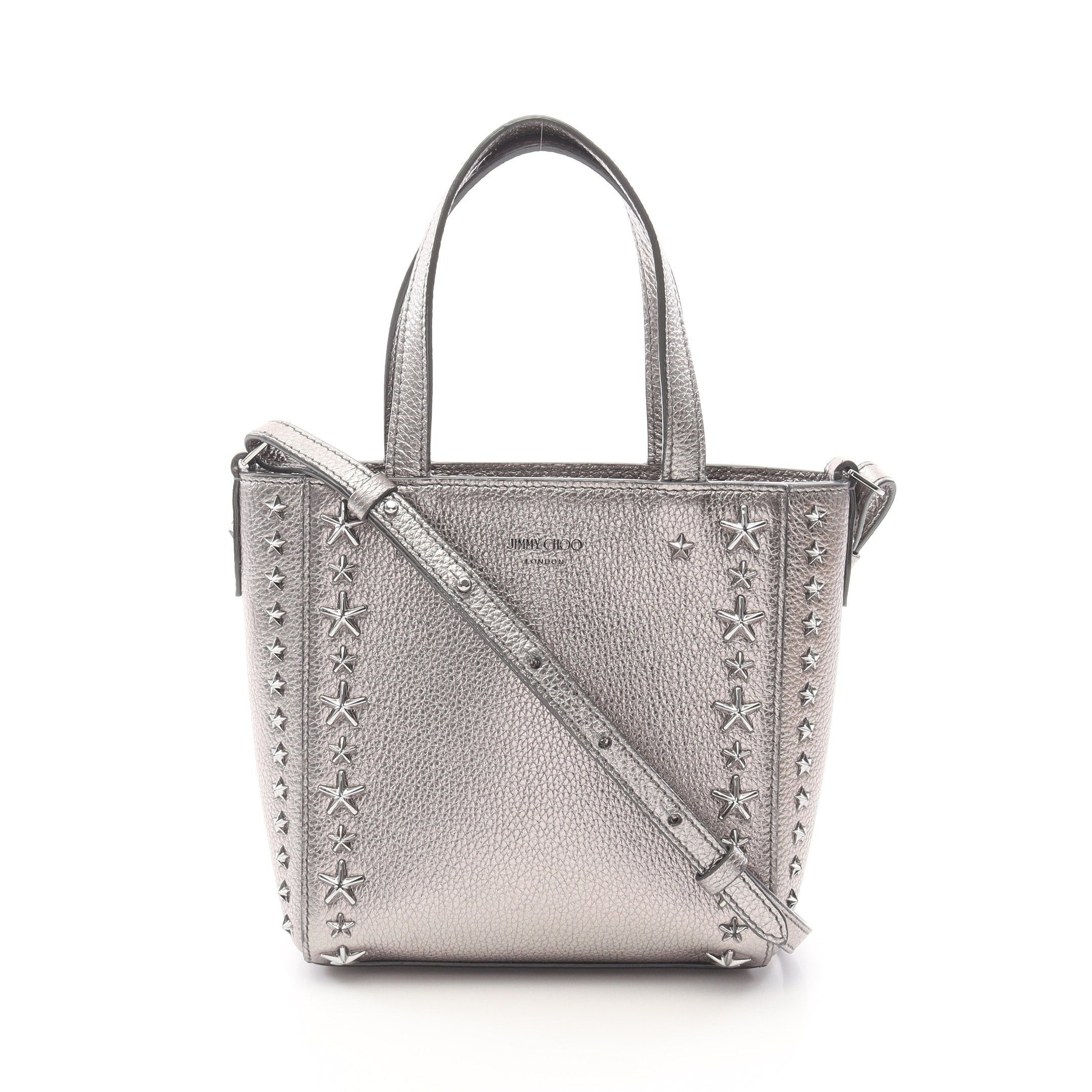 Jimmy Choo Jimmy Choo Mini Pegasi Handbag Leather Silver Star Studs Size ONE SIZE - 1 Thumbnail