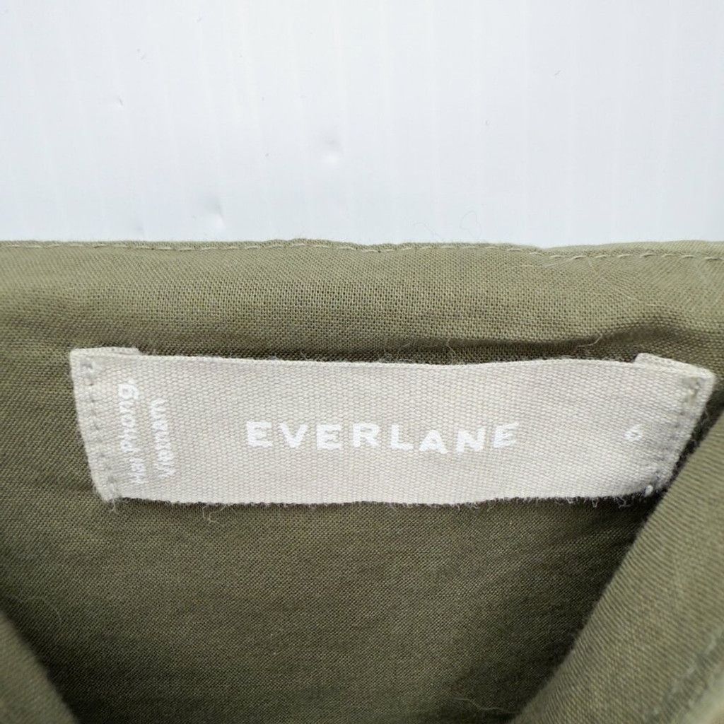 Everlane EVERLANE Poplin V-Neck Slip Dress in Kalamata Green Shift 6 Size M / US 6-8 / IT 42-44 - 6 Thumbnail