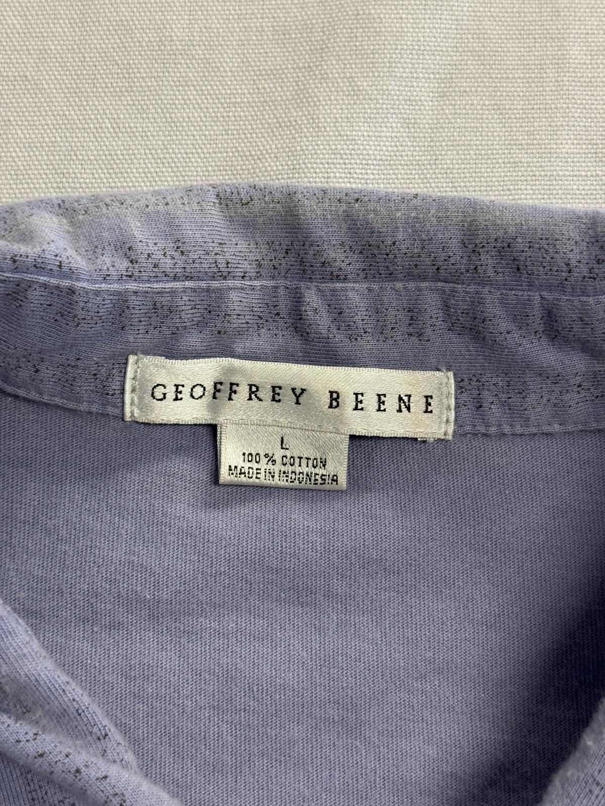 Designer Geoffrey Beene Mens Button Up Hawaiian Flower Purple Fade L Size US L / EU 52-54 / 3 - 3 Thumbnail