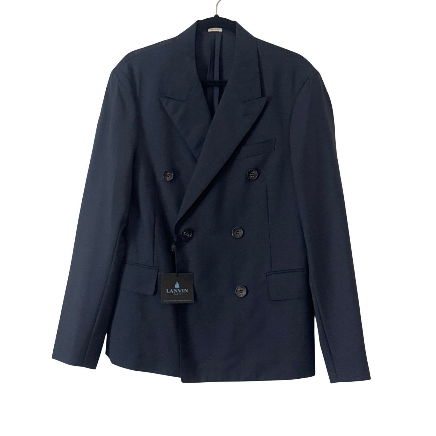 Lanvin Lanvin NWT Wool Navy Double-Breasted Blazer Size 46R - 1 Thumbnail