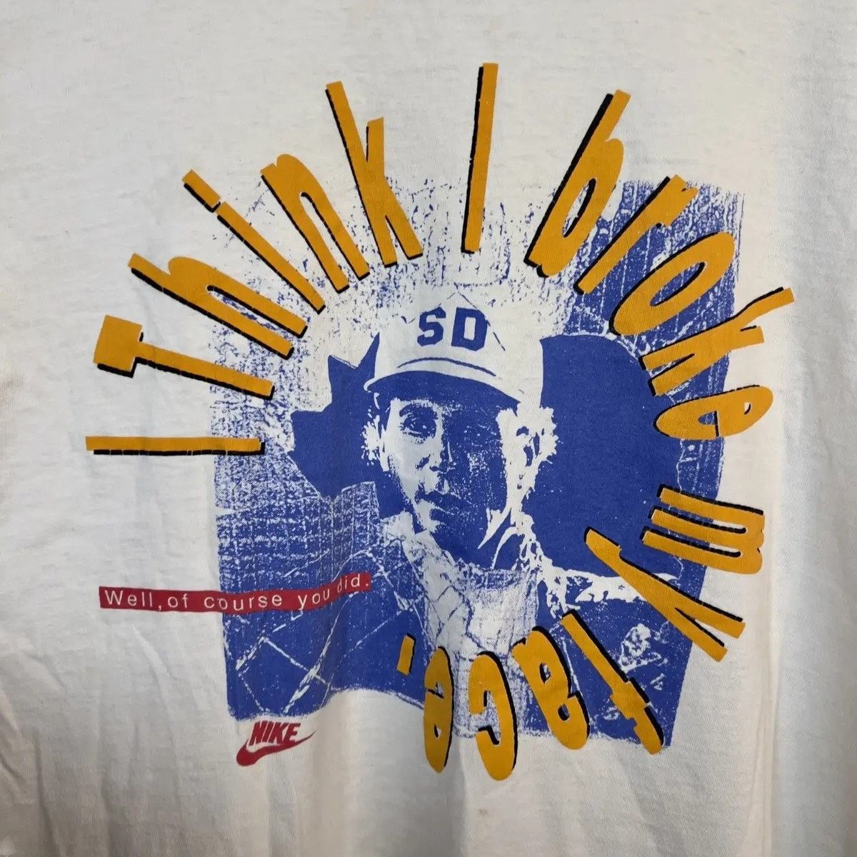Nike Vintage 90s Nike David Osbourne I Think I Broke My Face Tee Size US XL / EU 56 / 4 - 2 Thumbnail