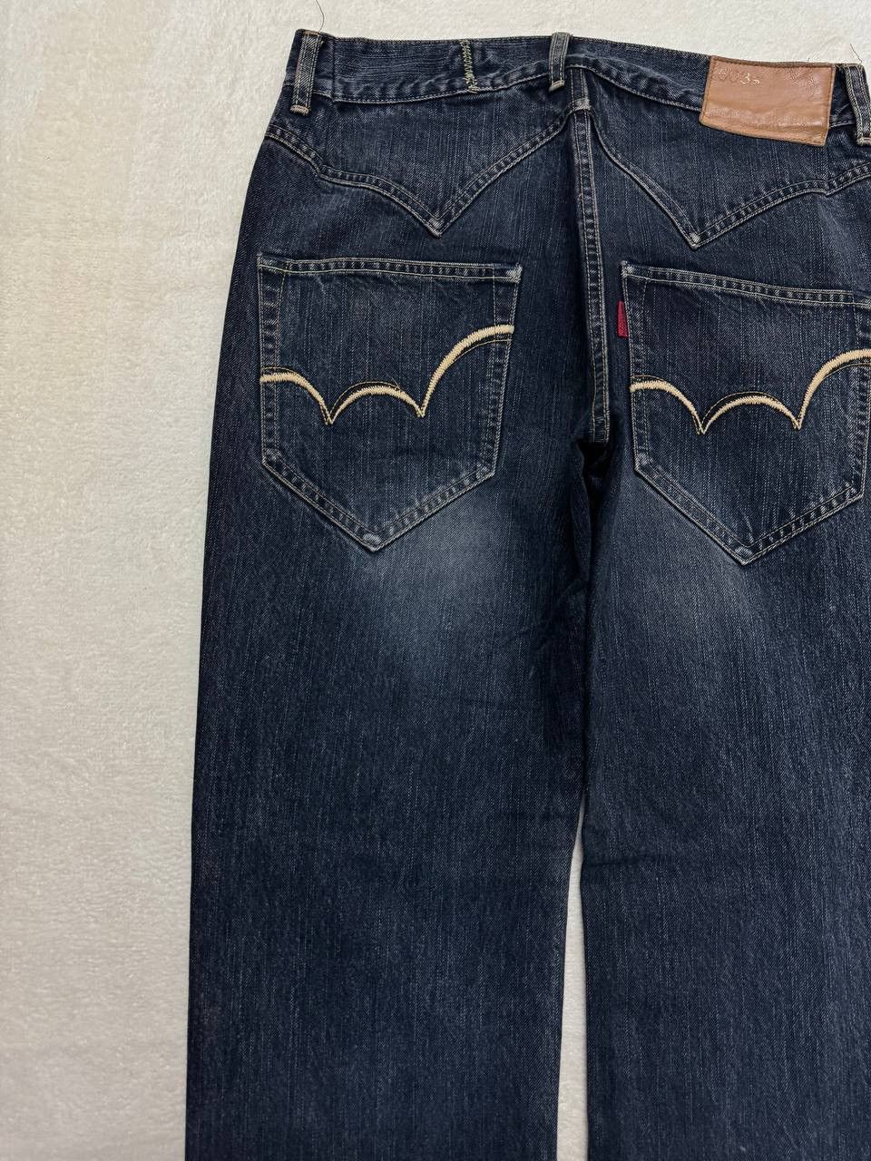 Edwin INSANE 90s Style Edwin 503 Rusty Sand Washed Dark Jeans Size US 32 / EU 48 - 14 Thumbnail