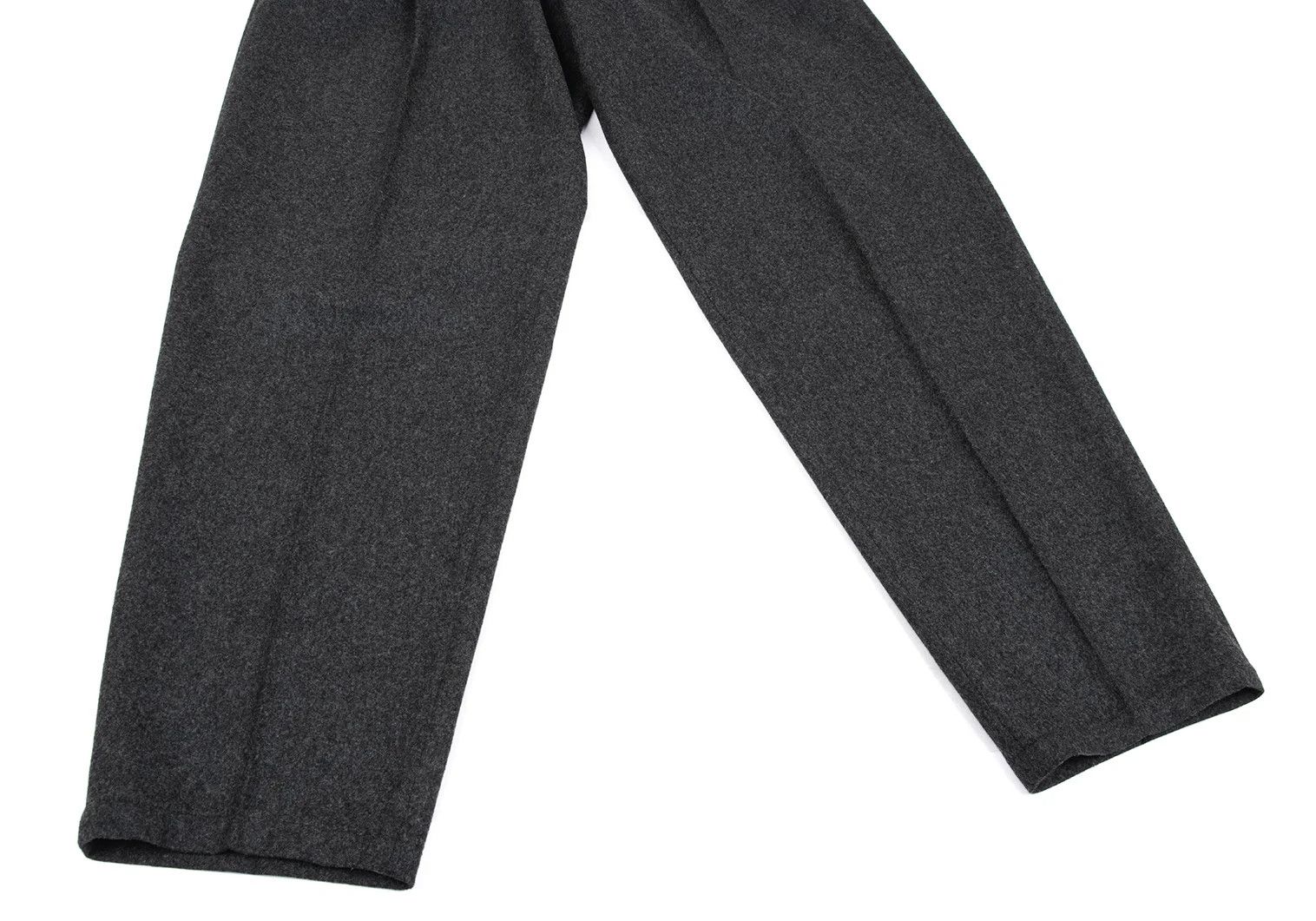 Y's for Men Melton Wool Two-Tuck Pants in Gray Size US 32 / EU 48 - 6 Thumbnail