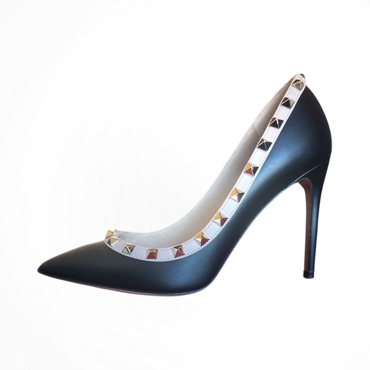 Valentino VALENTINO GARAVANI Rockstud Pointed Heel EU 37.5/7.5 Black Size US 7.5 / IT 37.5 - 5 Thumbnail