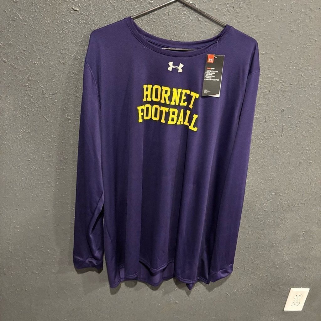 Under Armour Under Armour Purple and Yellow Hornet Football Tee Size US XXL / EU 58 / 5 - 1 Thumbnail