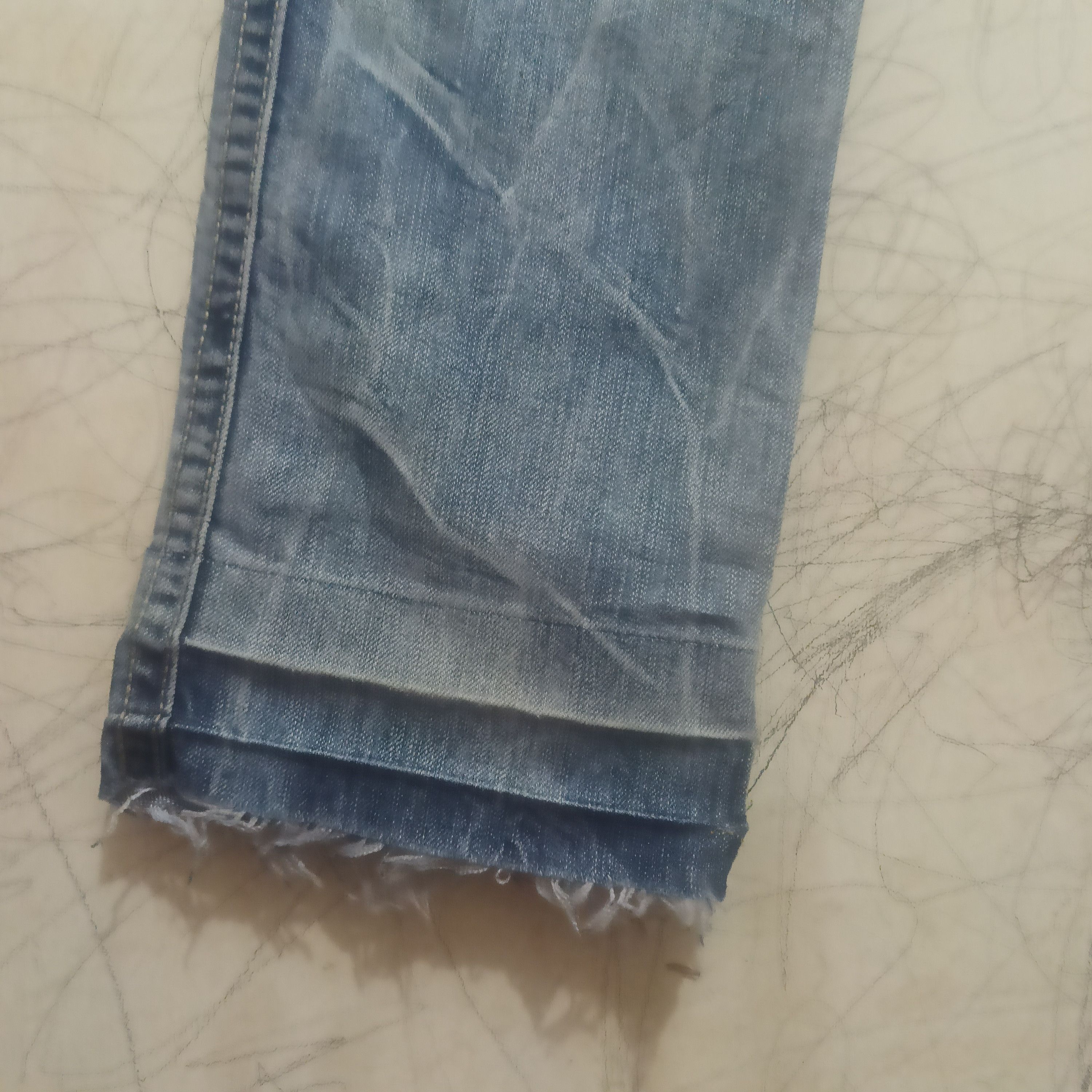 Karakuri Tamashii Japan Jizo Bosatsu Distressed Thrashed Jeans Karakuri style Size US 31 - 8 Thumbnail