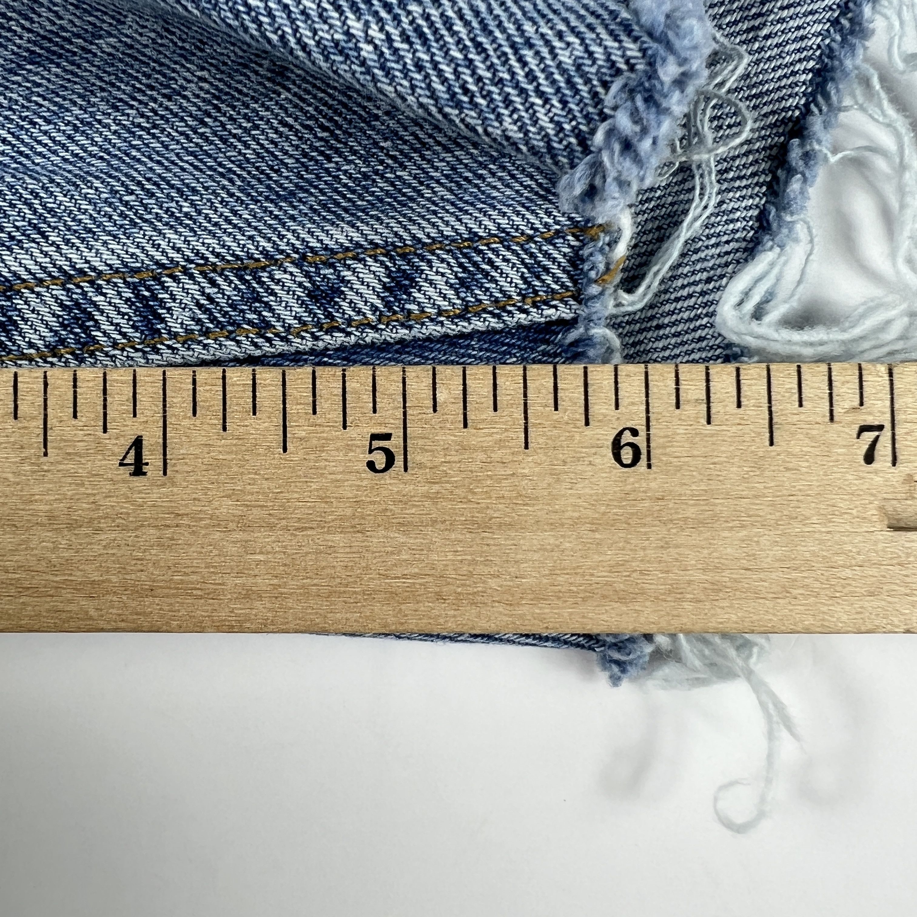 Levi's × Vintage VTG 90s Levi's Jean Short 550 Cut Off Denim Orange Tab Jorts Size US 34 / EU 50 - 15 Thumbnail