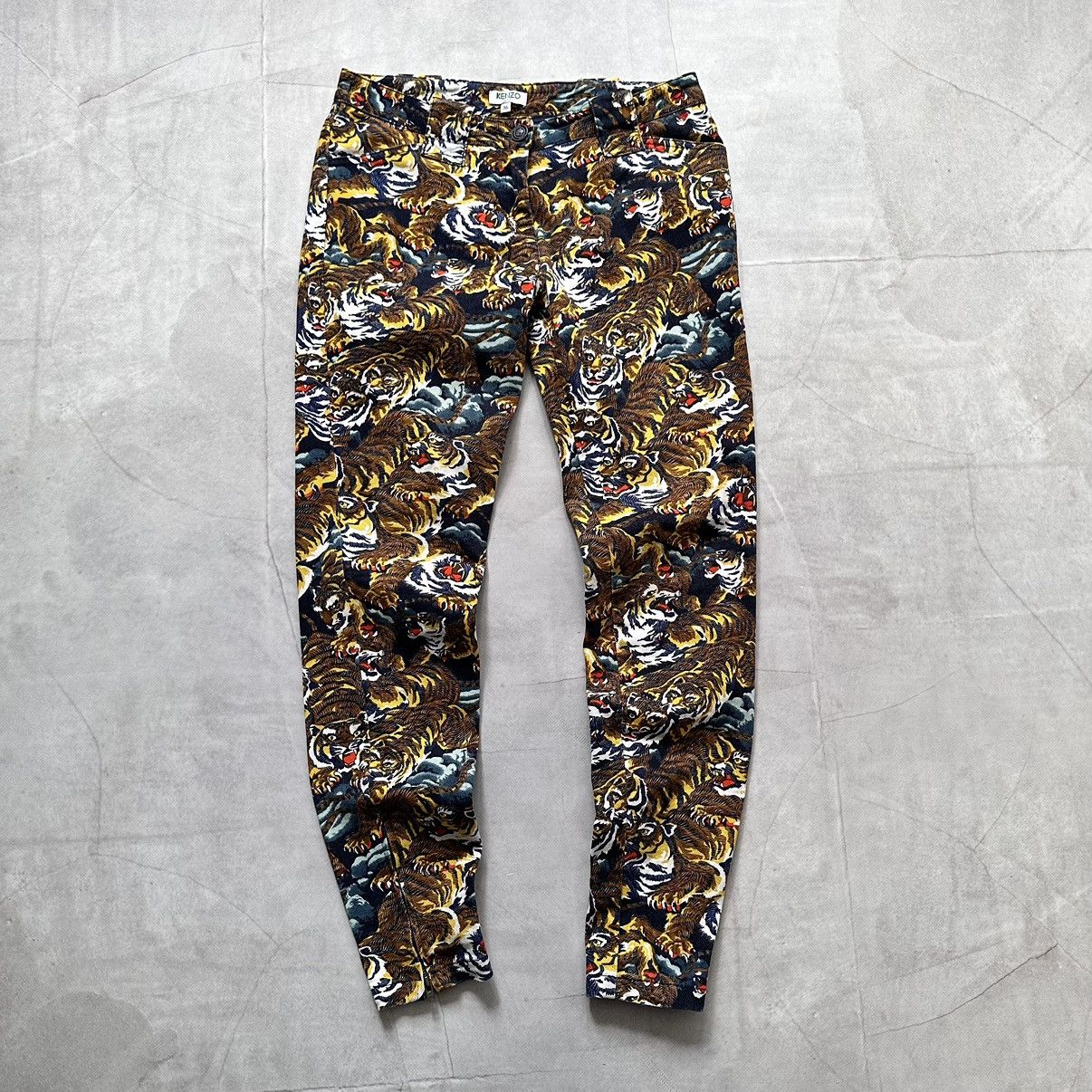 Ed Hardy × Hysteric Glamour × Kenzo RARE Kenzo Vintage Tigers Monogram Jeans Pants Gucci Vibe Size 36" / US 14 / IT 50 - 1 Thumbnail