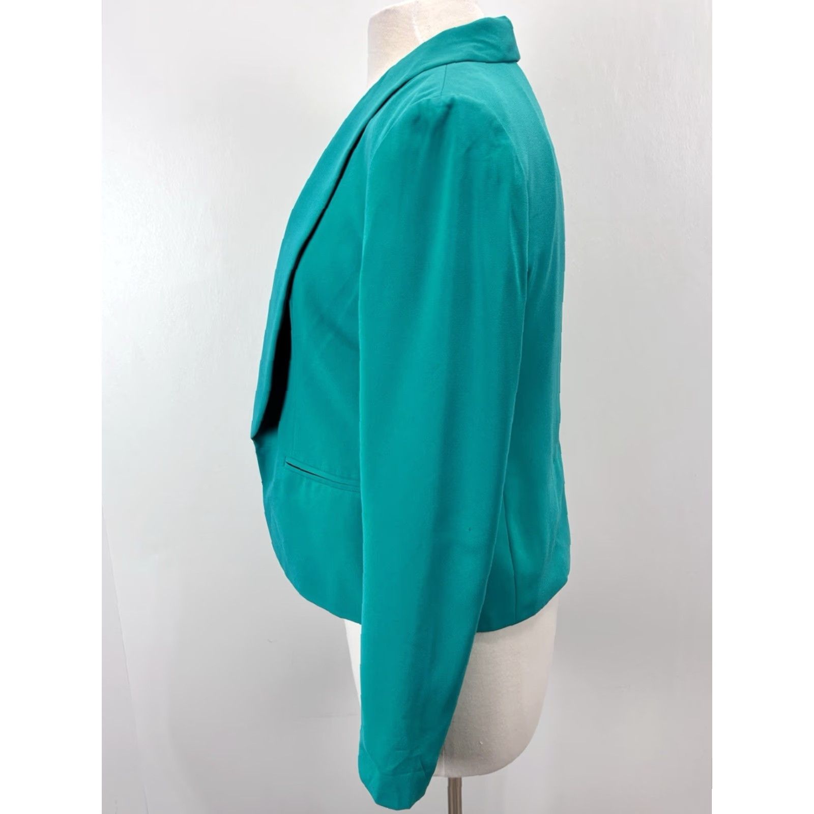 Ann Taylor VINTAGE Ann Taylor LOFT Blazer Jacket Small Women’s Teal Green Open Front Lined Classic Career Size S / US 4 / IT 40 - 2 Thumbnail