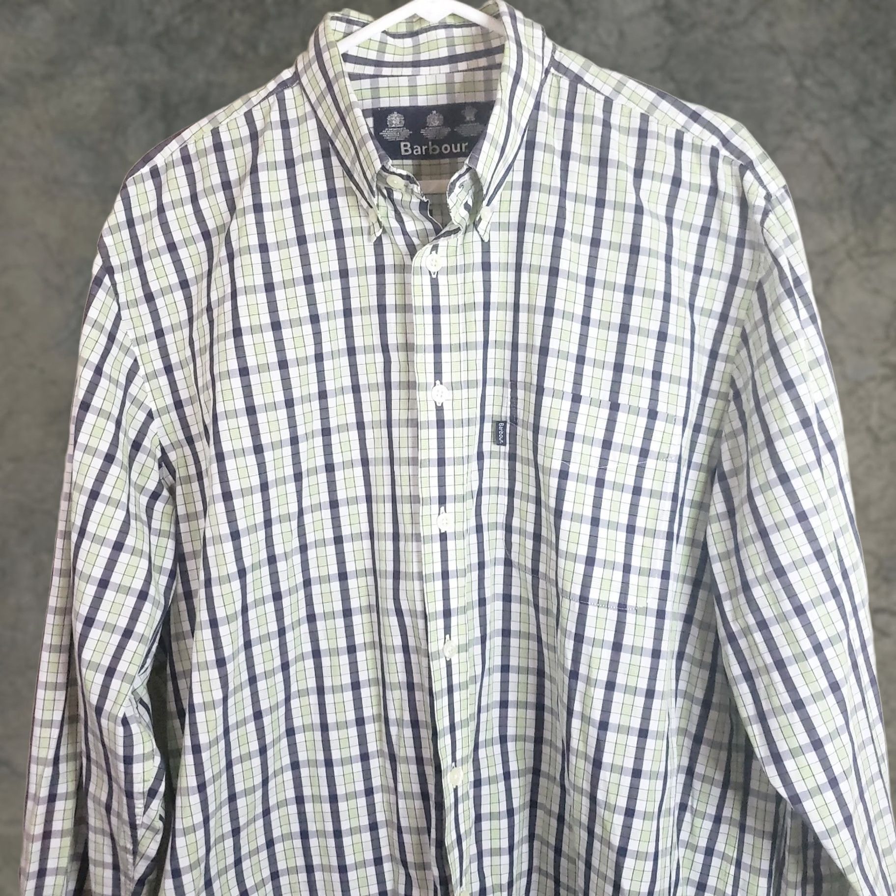Barbour Barbour Shirt Men L Green Blue Multicolor Plaid Long Sleeve Button Front Cotton Size US L / EU 52-54 / 3 - 1 Thumbnail