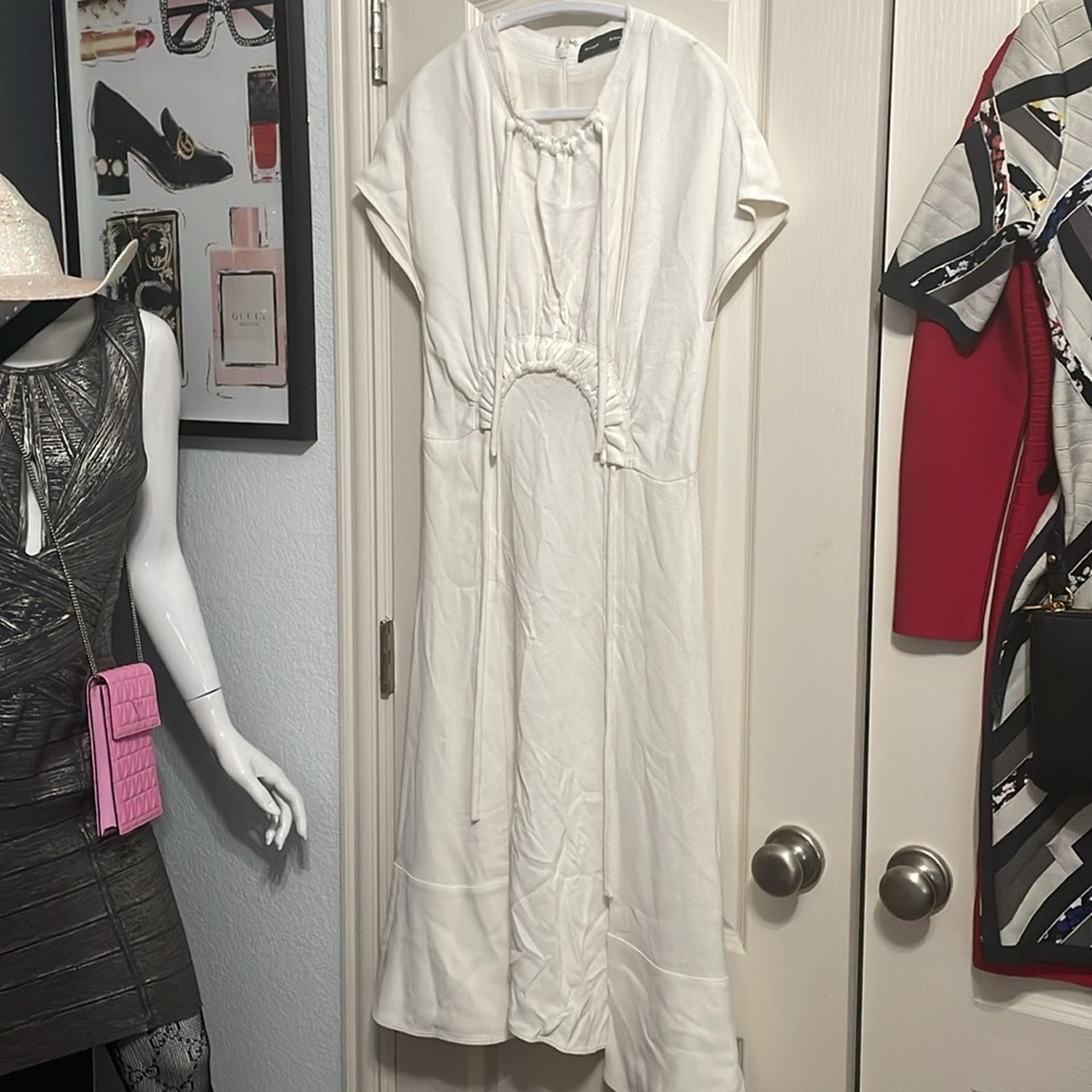 Proenza Schouler Proenza Schouler Short Sleeve Novel Tie Midi Dress Size M / US 6-8 / IT 42-44 - 2 Thumbnail