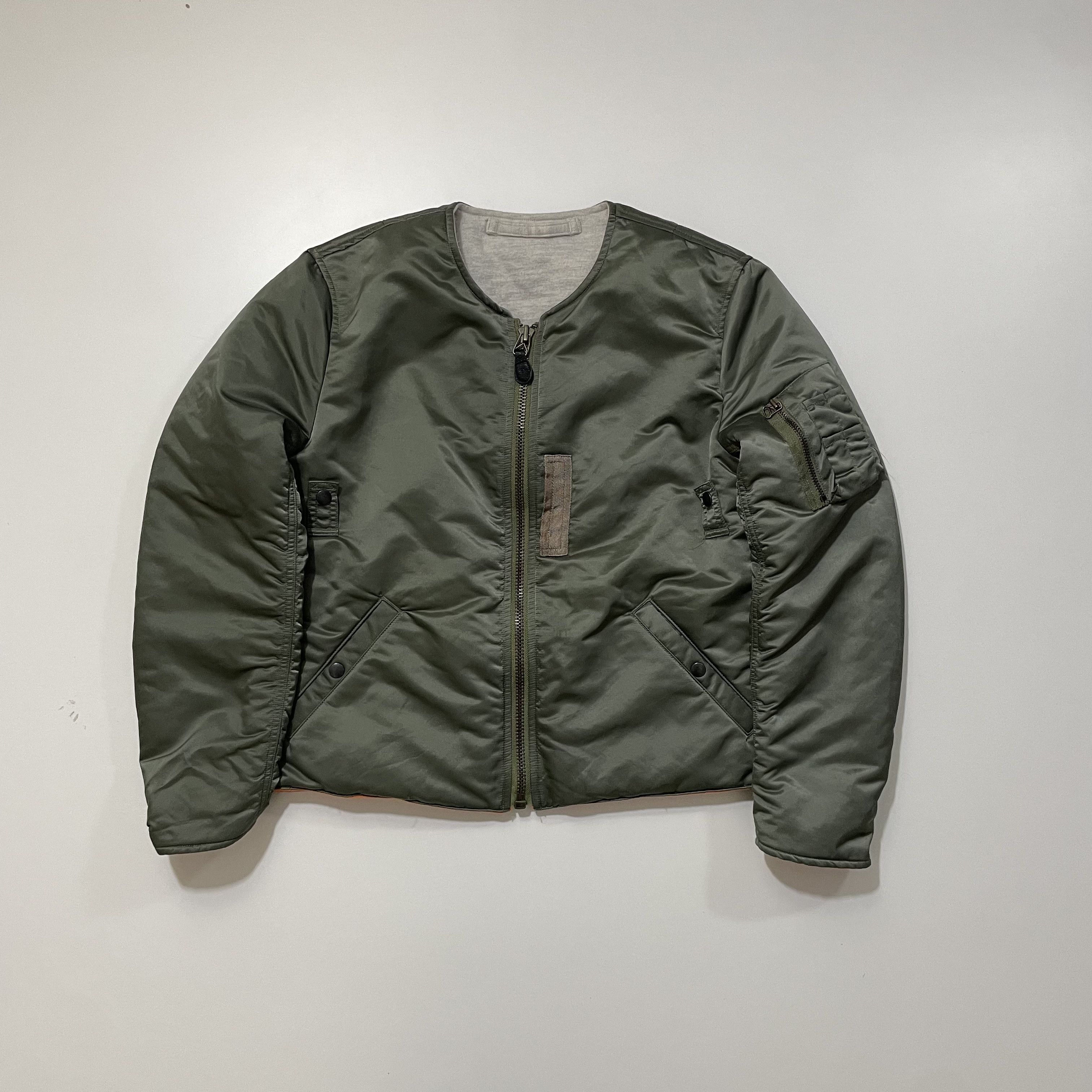 image of Miharayasuhiro Reversible Bomber Jacket in Green, Men's (Size Medium)