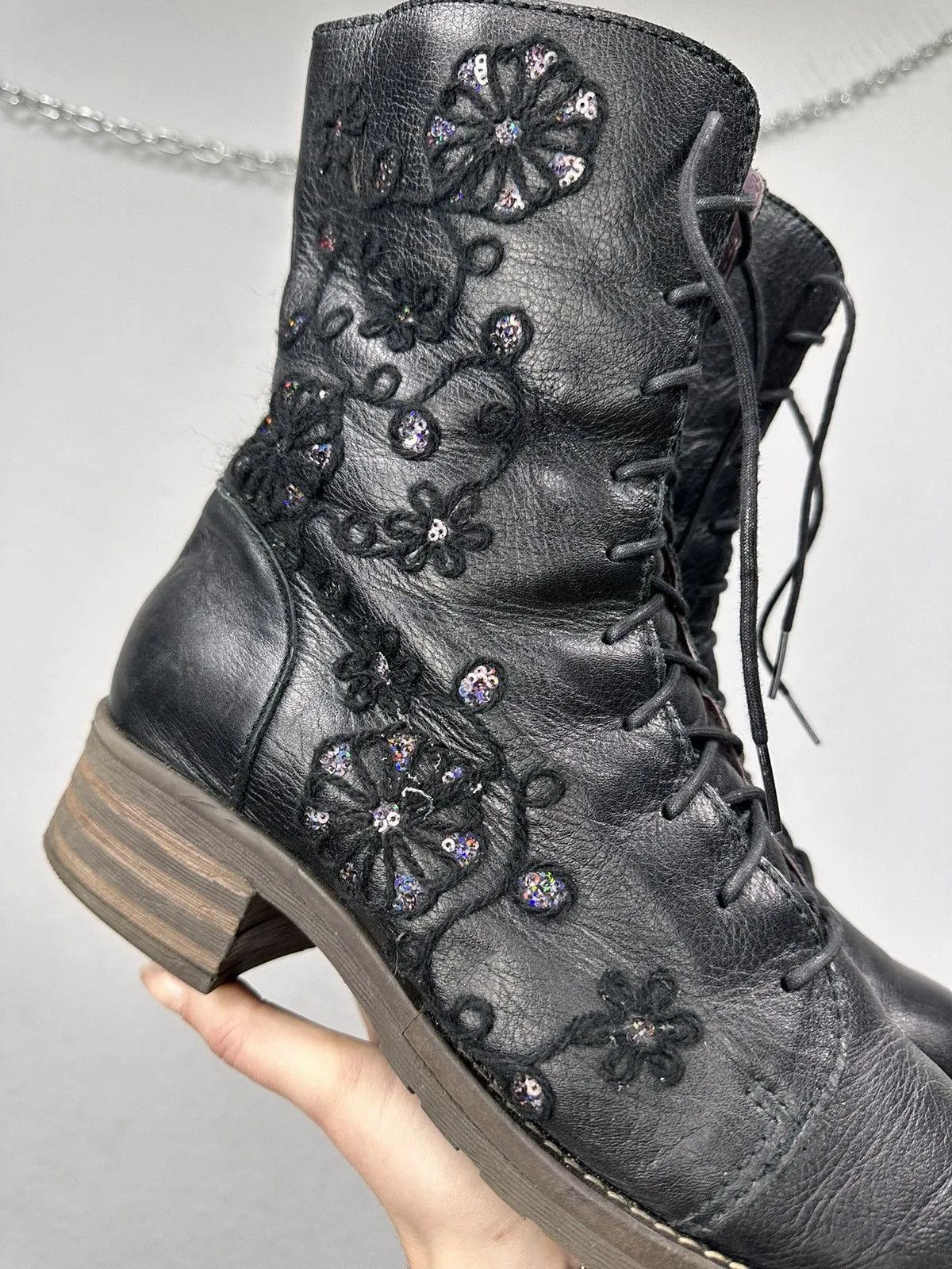 A.S.98 Vintage Leather Boots Hysteric Glamour AS 98 Style GOA Size US 9 / EU 42 - 2 Thumbnail