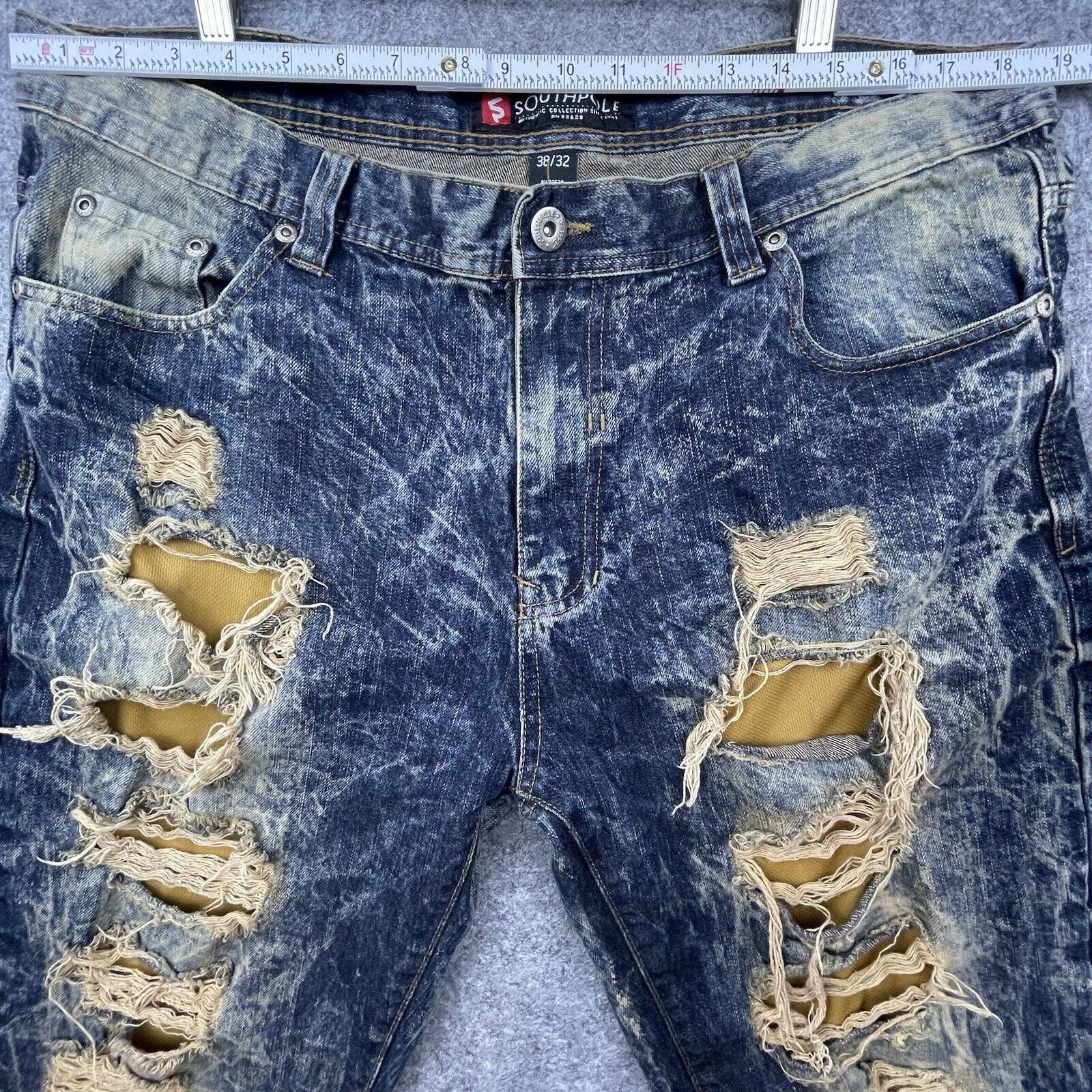 Southpole Southpole Jeans Mens 38 Y2K Streetwear Acid Ripped Thrashed Size US 38 / EU 54 - 6 Thumbnail