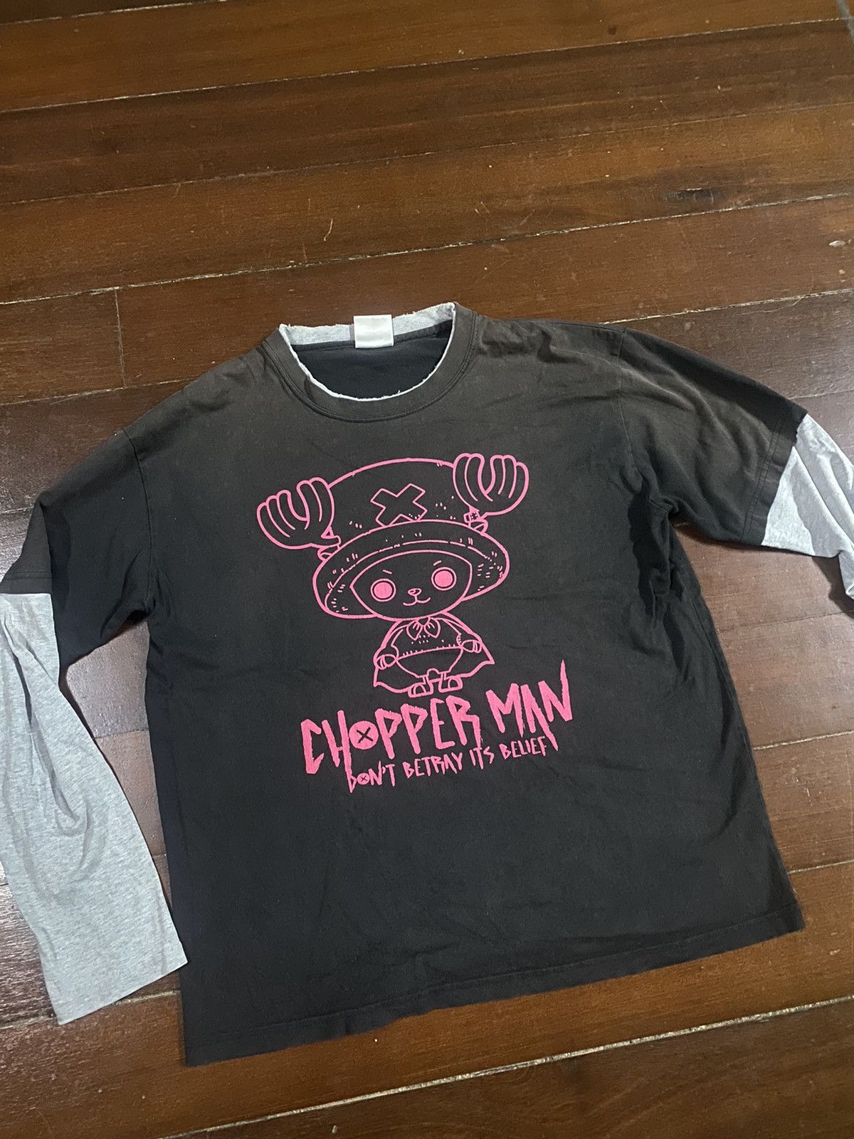 Anime Vintage ONE PIECE tony chopper man sun faded Anime Tee Size US XL / EU 56 / 4 - 4 Thumbnail