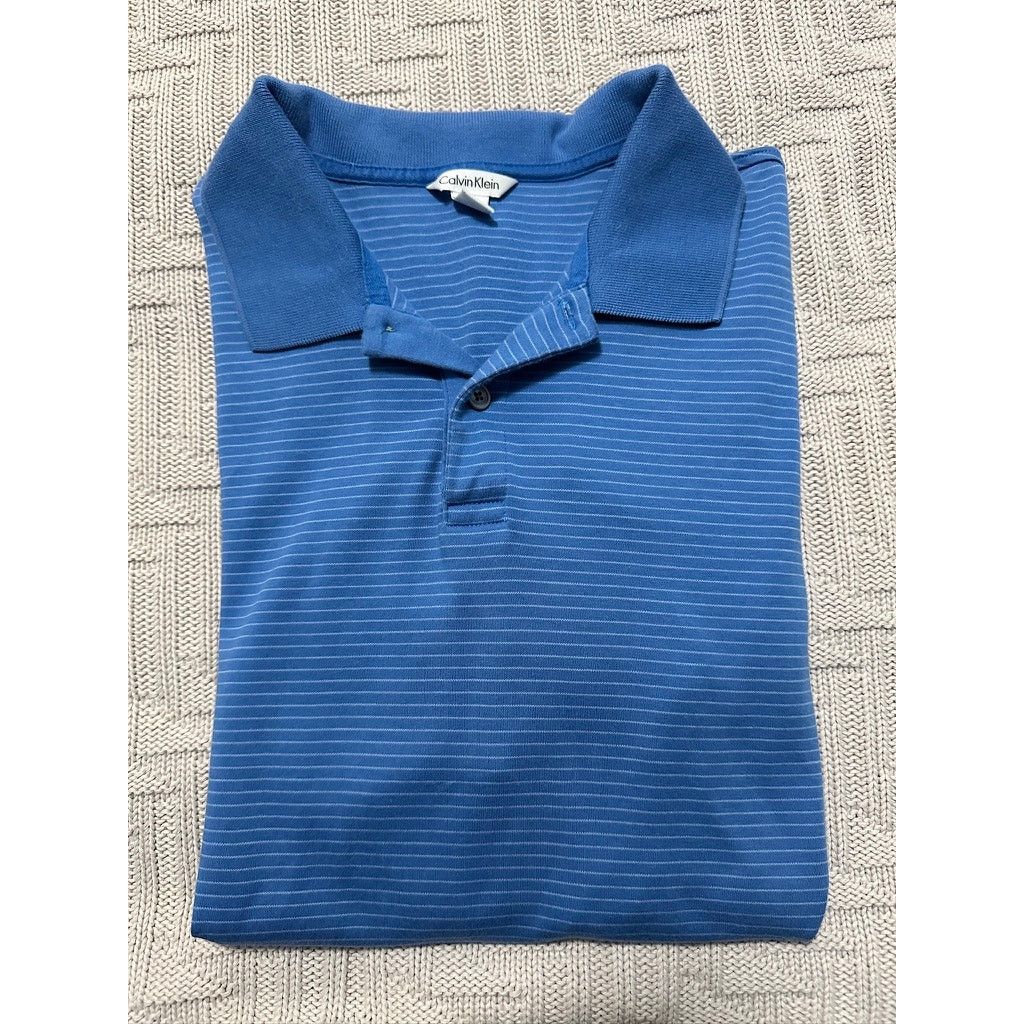 Calvin Klein Calvin Klein blue striped polo size M Size US M / EU 48-50 / 2 - 1 Thumbnail