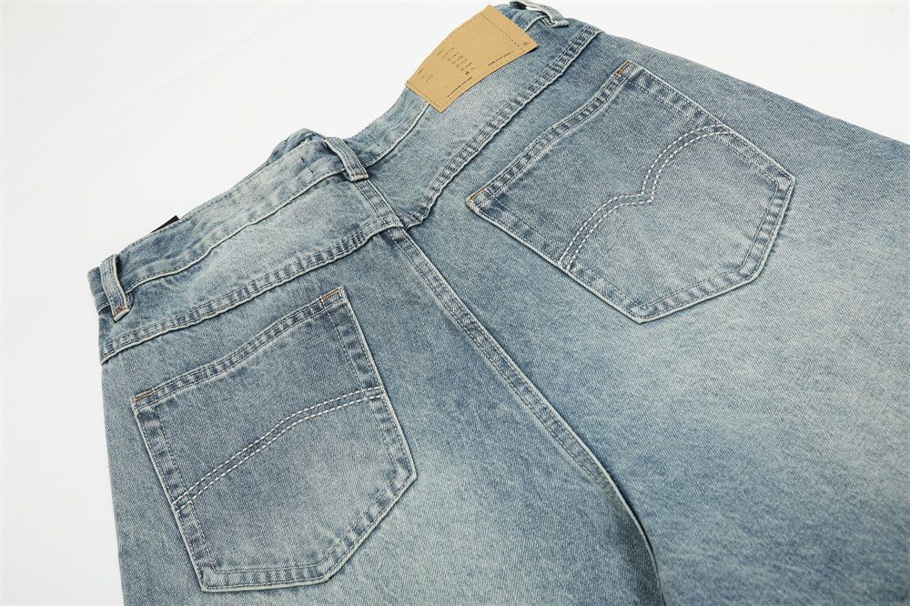 Japanese Brand × Jean Vintage punk washed asymmetric waist loose jeans Size US 32 / EU 48 - 5 Thumbnail