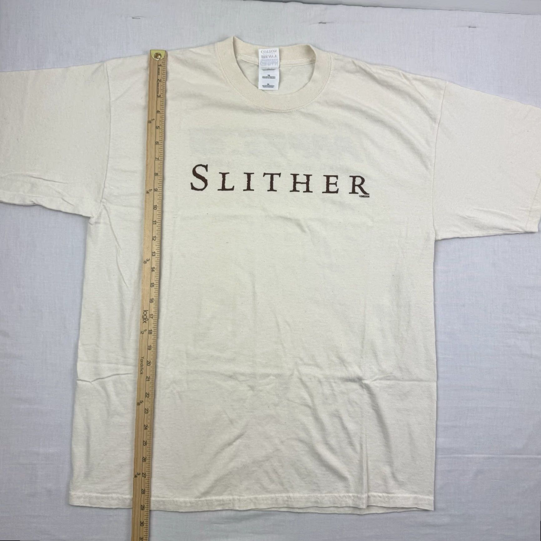 Gildan VINTAGE Gildan Slither Movie Promo T-Shirt Adult XL Beige Horror 2006 Y2K Mens Size US XL / EU 56 / 4 - 6 Thumbnail