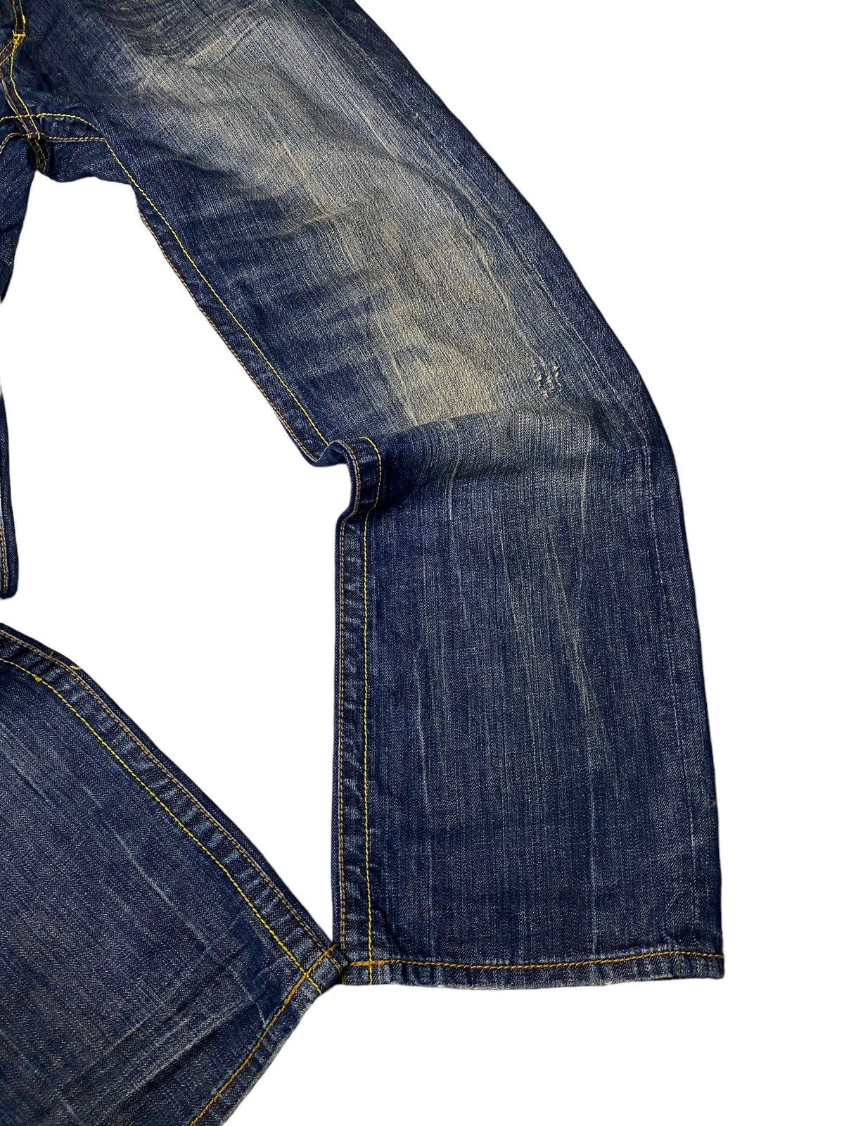 If Six Was Nine 2000's Akademiks Flared Tribal Seawash Jeans Size US 34 / EU 50 - 9 Thumbnail