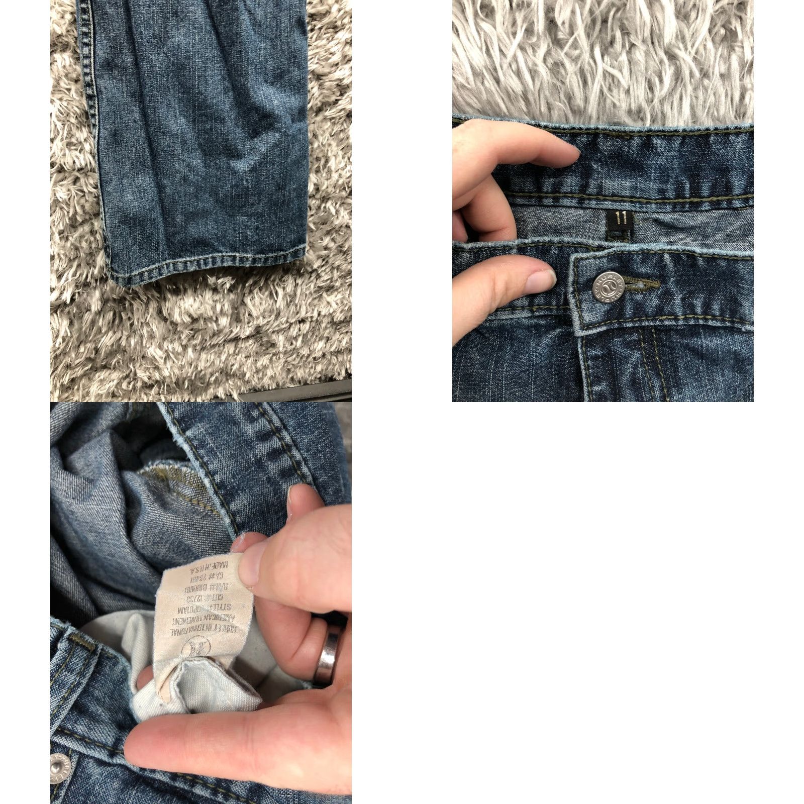 Hurley Hurley Jeans Size 11 Womens Mid Rise Dark Wash Blue Denim Bootcut Women's Regular Fit 34 in waist 31 in inseam Jeans Size 32" / US 10 / IT 46 - 8 Thumbnail