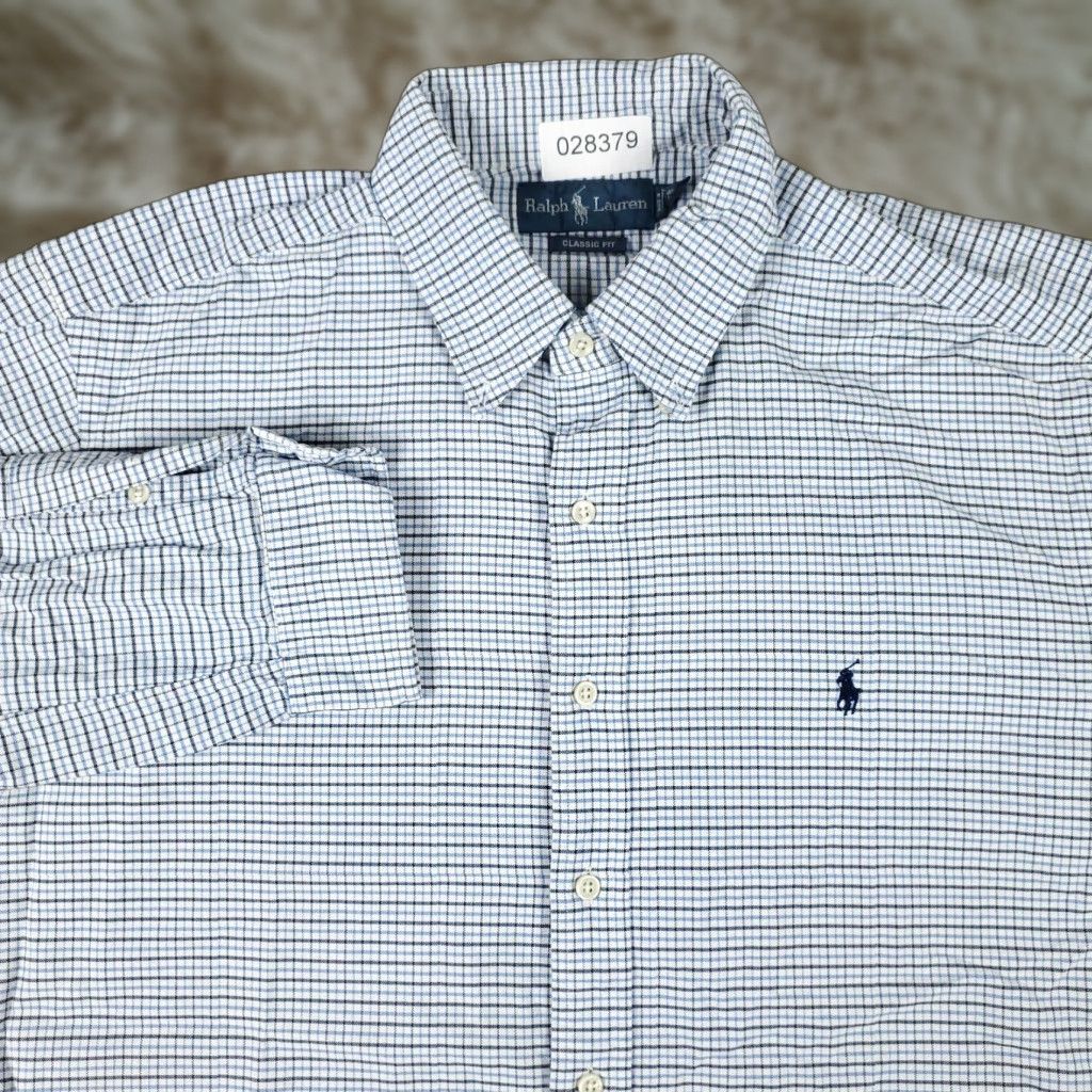 Ralph Lauren Ralph Lauren Casual Button-Up Shirt Blue Plaid Long Sleeve Men's XL Size US XL / EU 56 / 4 - 1 Thumbnail