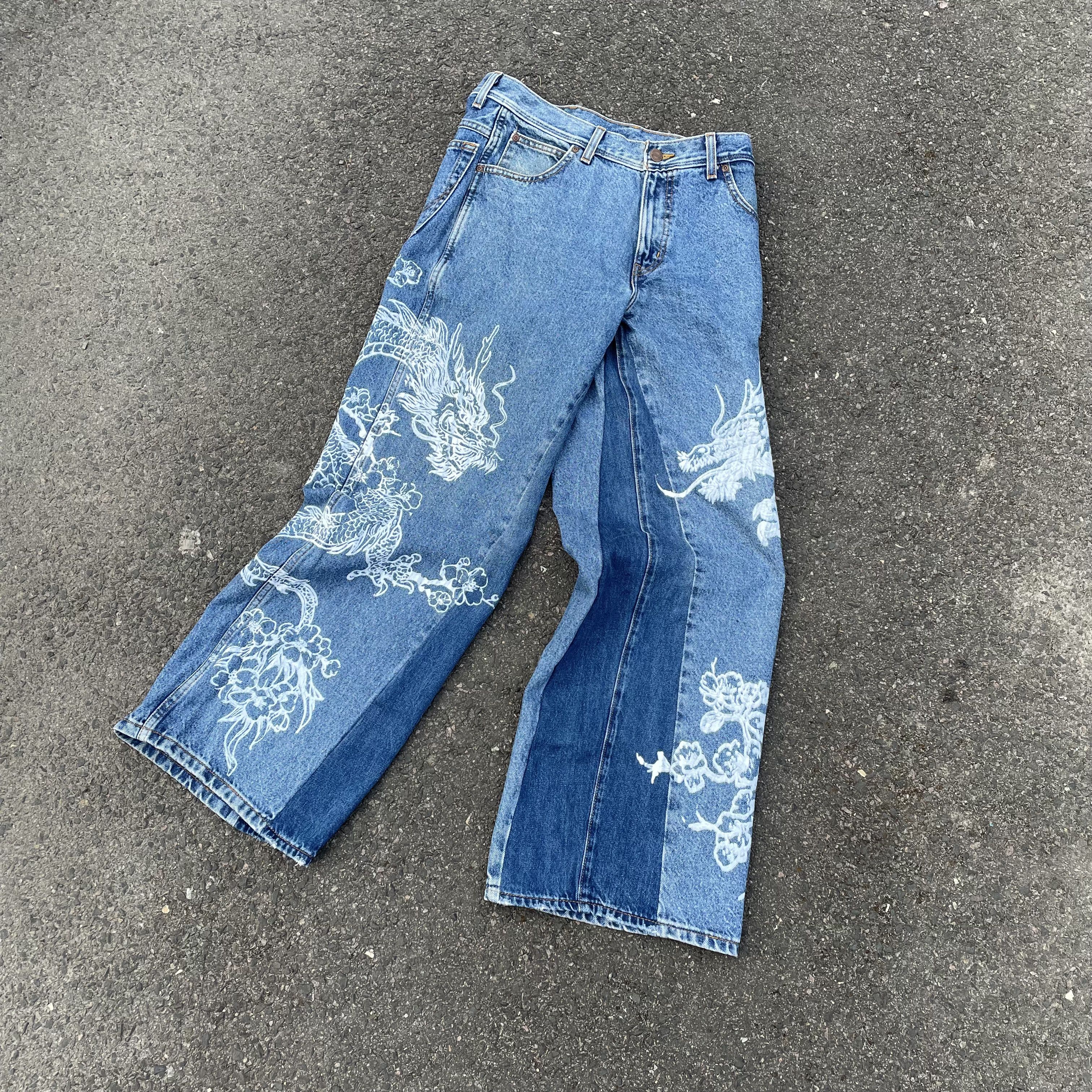 Wrangler Custom Wrangler baggy Jeans japanese style Y2K Alt 1of1 Size US 32 / EU 48 - 2 Thumbnail