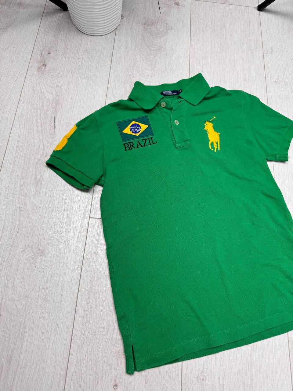 Polo Ralph Lauren Polo Ralph Lauren T-shirt green yellow BRASIL Size XS / US 0-2 / IT 36-38 - 4 Thumbnail