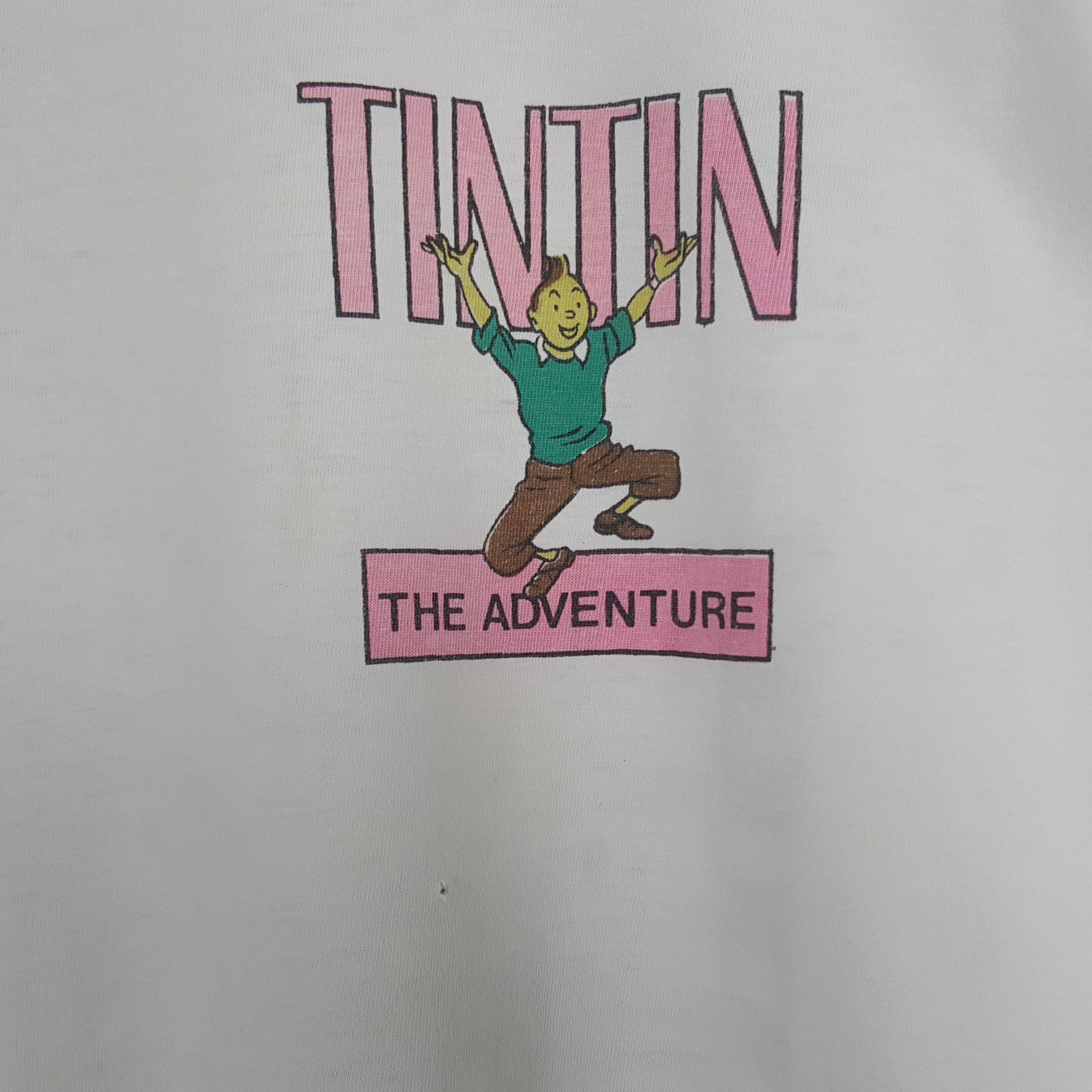 Vintage Vintage Tintin In Action American Cartoon Movie Tshirt Size US L / EU 52-54 / 3 - 4 Thumbnail
