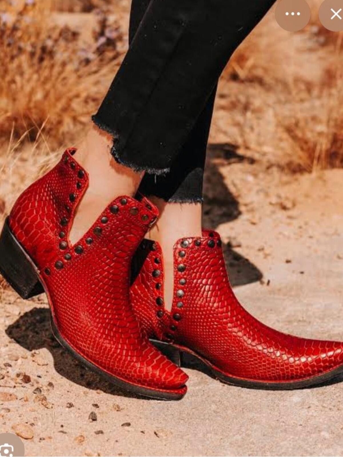 FREEBIRD New Freebird Mandy in Red Snake Size US 7 / IT 37 - 1 Thumbnail
