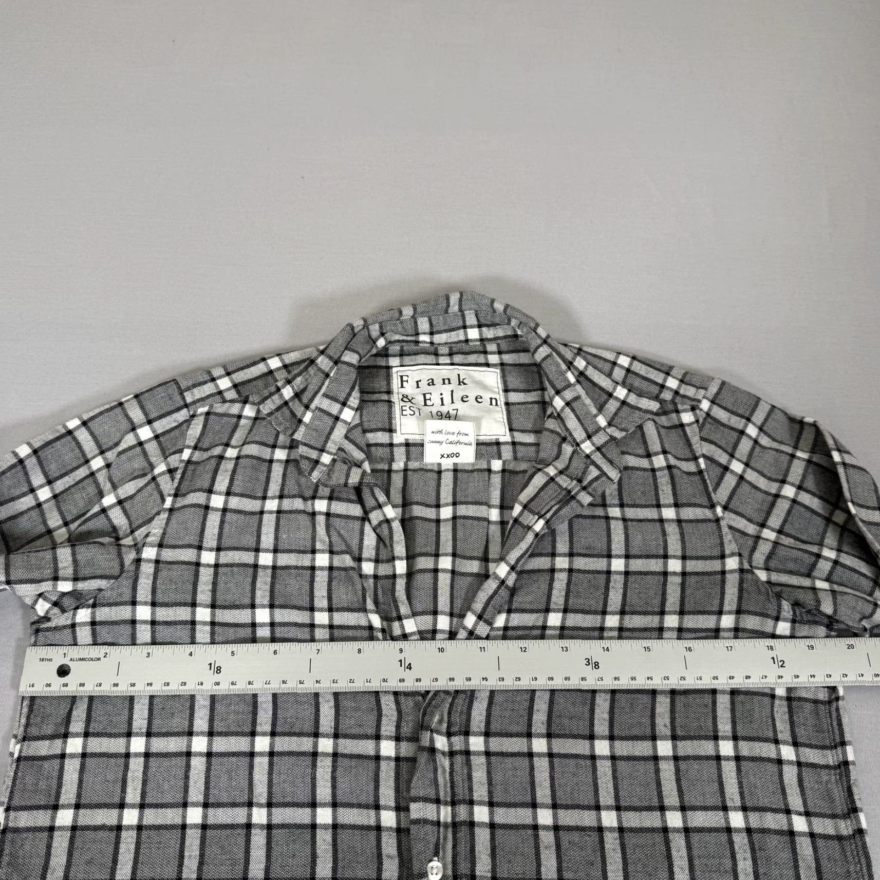 Frank & Eileen VINTAGE no? (Wait: item not vintage) - Frank & Eileen Shirt Womens Small Gray White Plaid Grayson Italian Fabric Casual Size S / US 4 / IT 40 - 4 Thumbnail