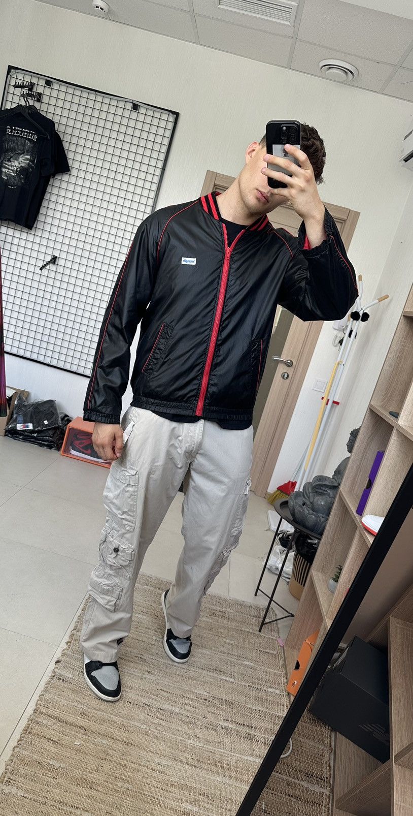 Vintage × Wrangler Vintage Wrangler Bomber Jacket light Men M Black Hong Kong Size US M / EU 48-50 / 2 - 2 Thumbnail