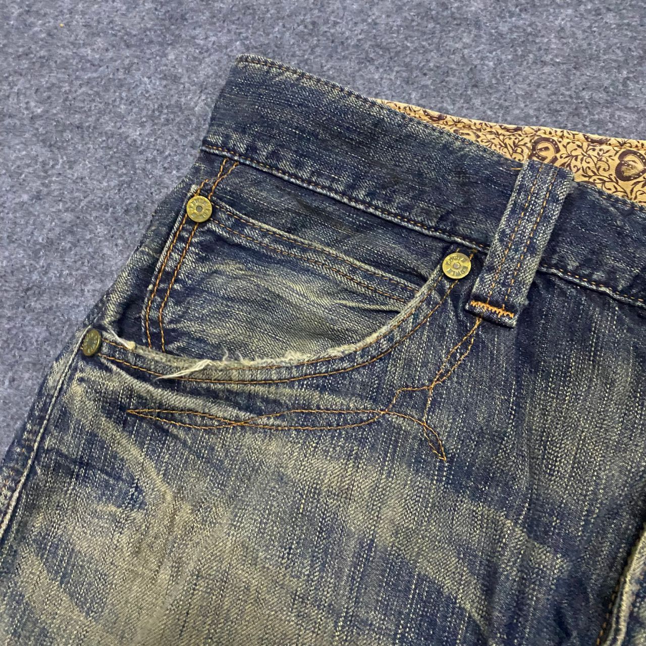 Edwin 💥Best Offer💥Vintage Edwin Blue Trip Distressed Denim Size US 36 / EU 52 - 7 Thumbnail